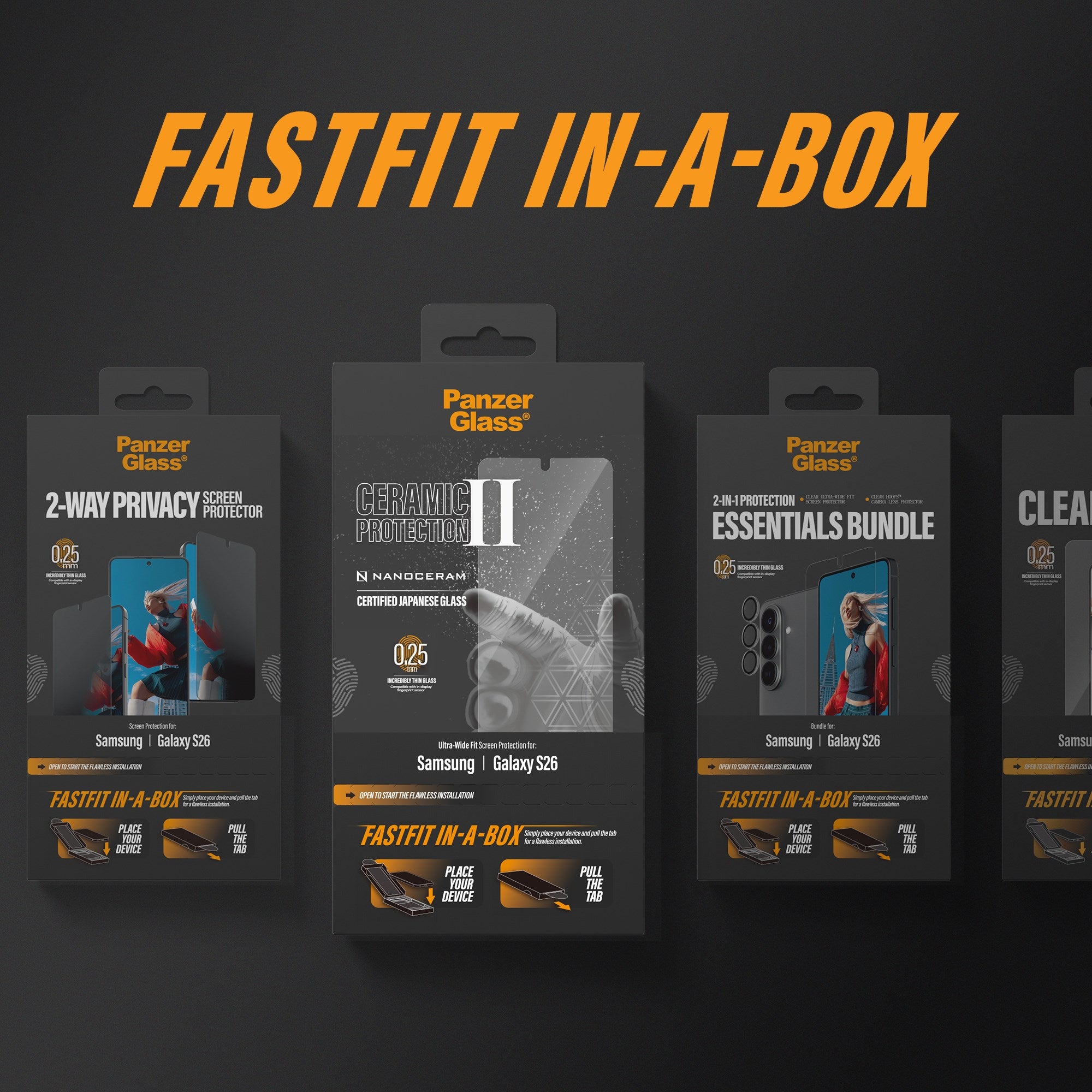 PanzerGlass® Displayschutz Samsung Galaxy S26 | Ultra-Wide Fit m. FASTFIT IN-A-BOX