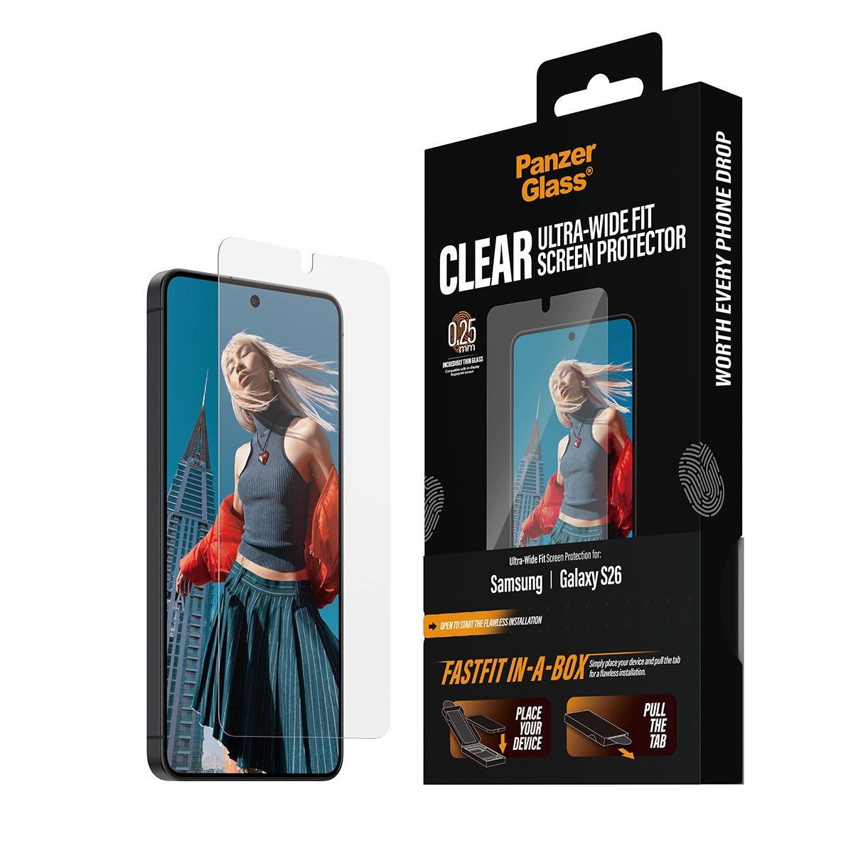 PanzerGlass® Displayschutz Samsung Galaxy S26 | Ultra-Wide Fit m. FASTFIT IN-A-BOX