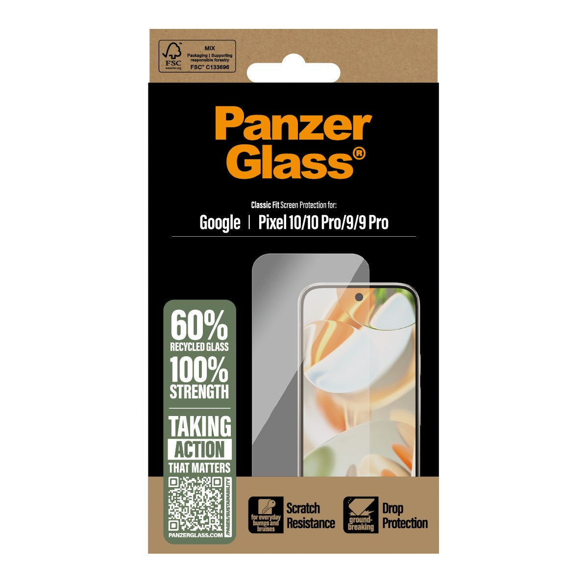 PanzerGlass® Displayschutz Google Pixel 10 | 10 Pro | 9 | 9 Pro | Classic Fit