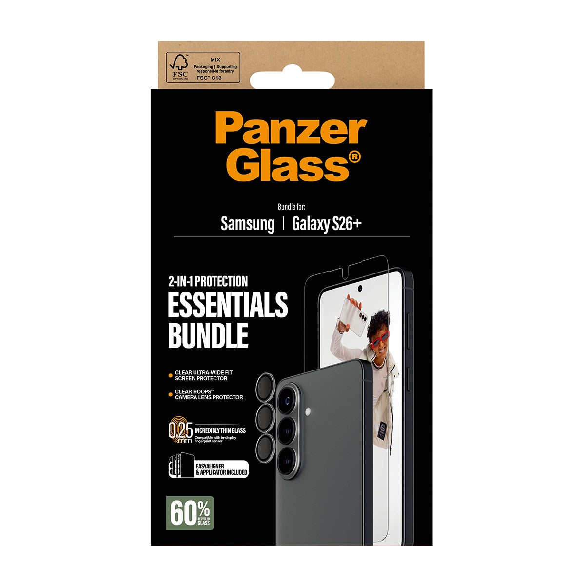 PanzerGlass® Hoops® 2-in-1 Set Samsung Galaxy S26+ | Ultra-Wide Fit