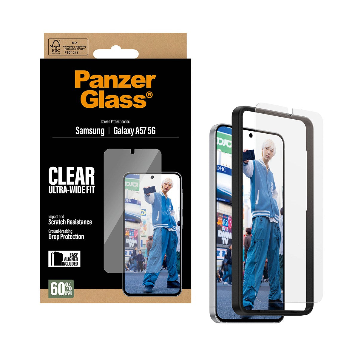 PanzerGlass® Displayschutz Samsung Galaxy A57 5G | Ultra-Wide Fit m. EasyAligner