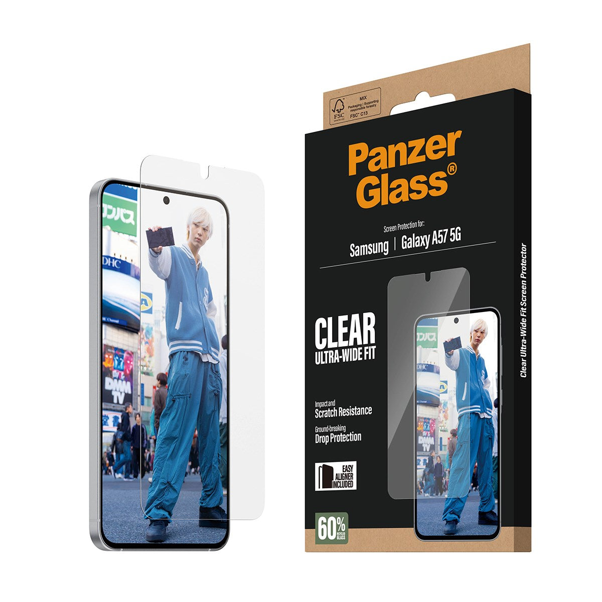 PanzerGlass® Displayschutz Samsung Galaxy A57 5G | Ultra-Wide Fit m. EasyAligner