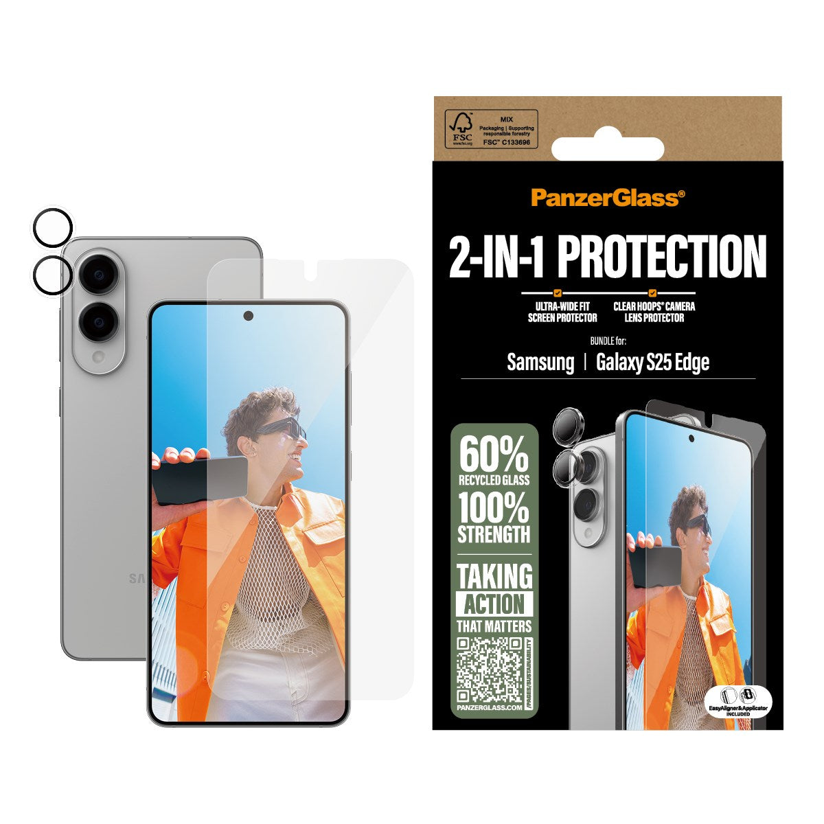 PanzerGlass® 2-in-1 Set Samsung S25 Edge