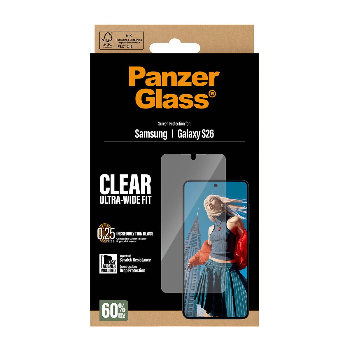 PanzerGlass® Displayschutz Samsung Galaxy S26 | Ultra-Wide Fit m. EasyAligner