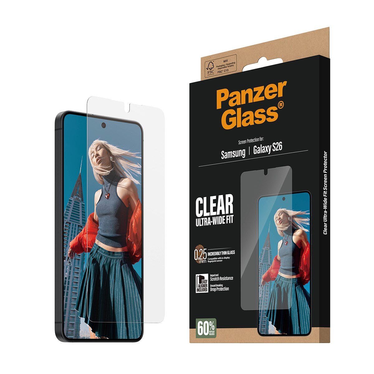 PanzerGlass® Displayschutz Samsung Galaxy S26 | Ultra-Wide Fit m. EasyAligner