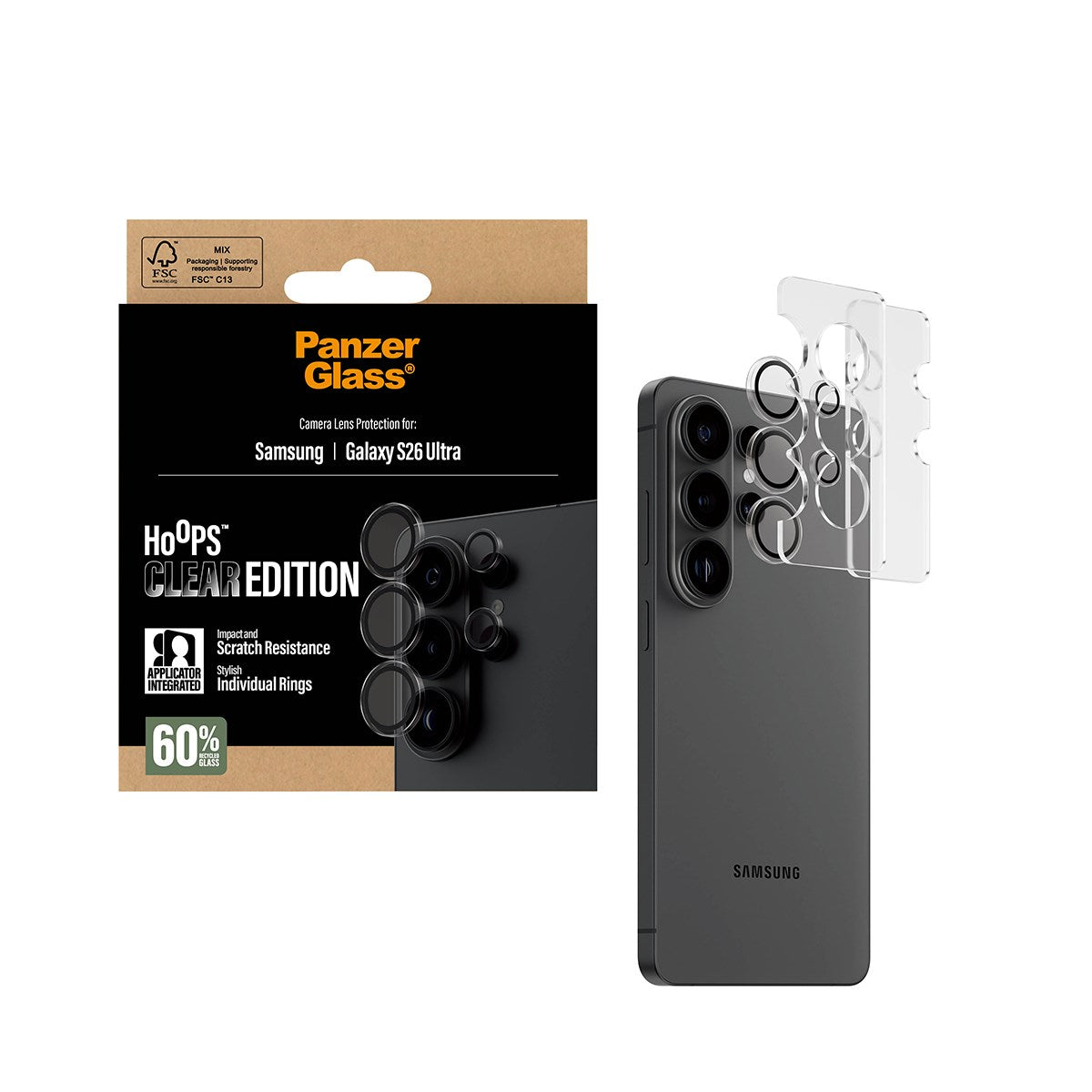 PanzerGlass® Hoops® Kameraschutz Transparent Samsung Galaxy S26 Ultra