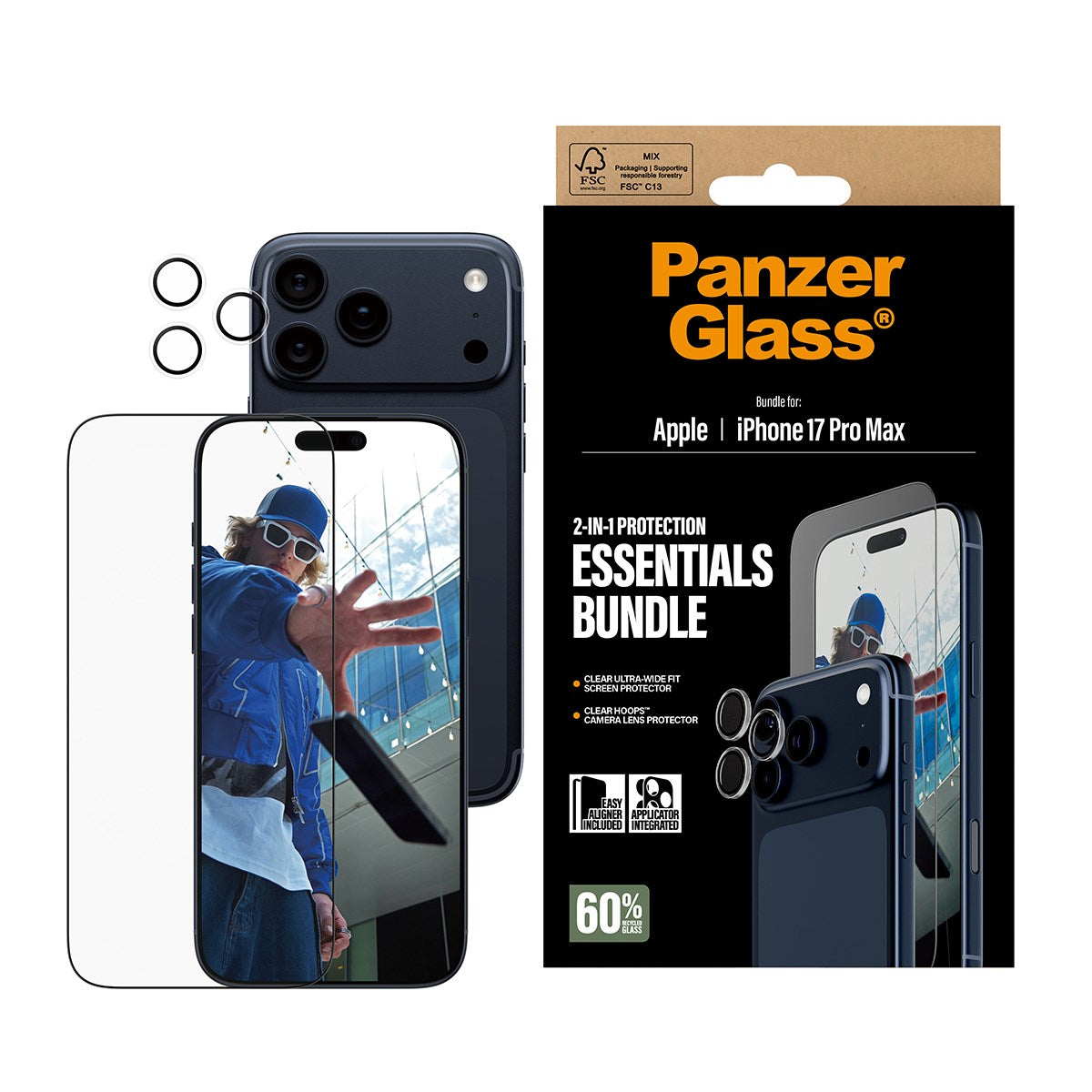 PanzerGlass® 2-in-1 Essentials Set iPhone 17 Pro Max
