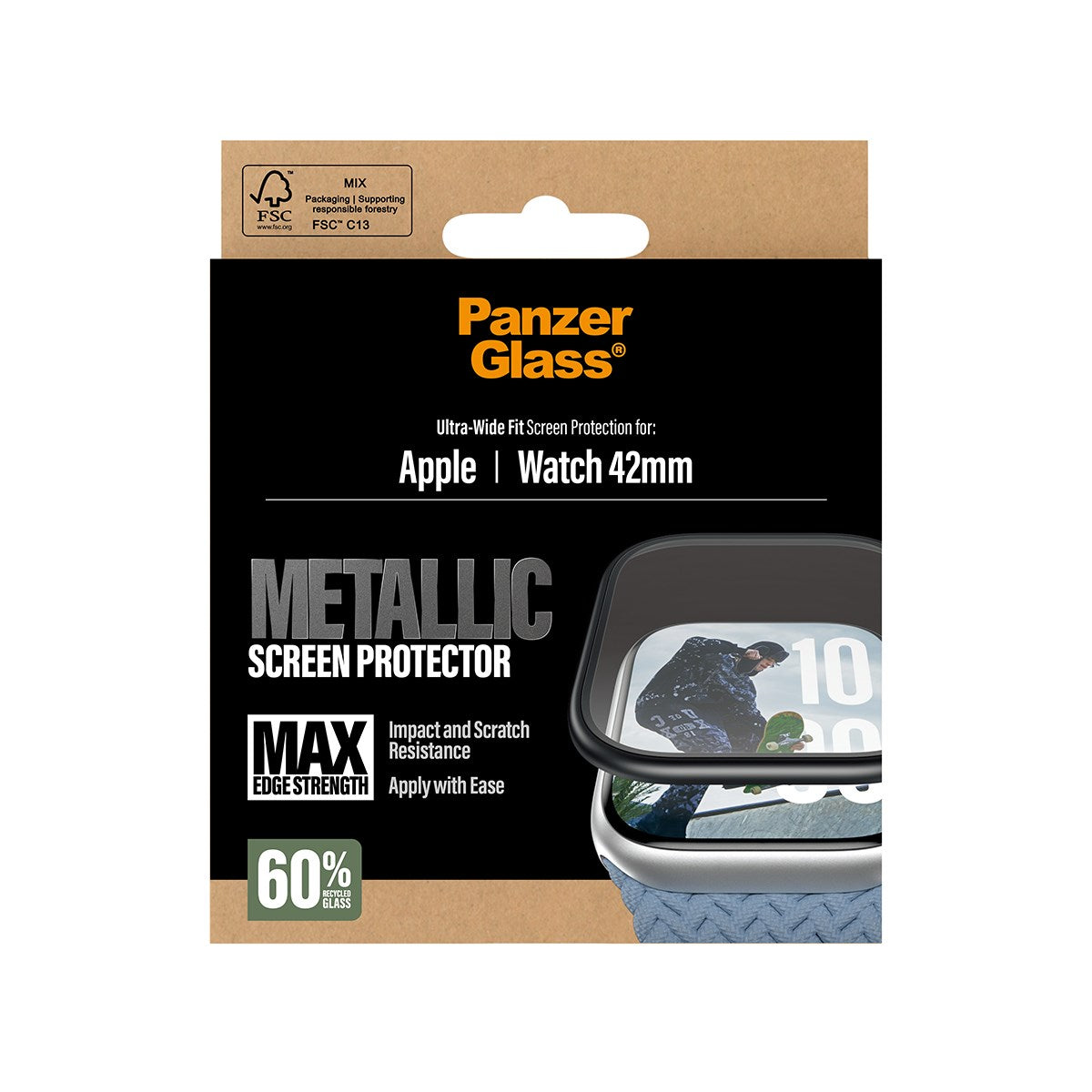 PanzerGlass® Displayschutz Metallic Apple Watch Series 11 | 10 | 42mm