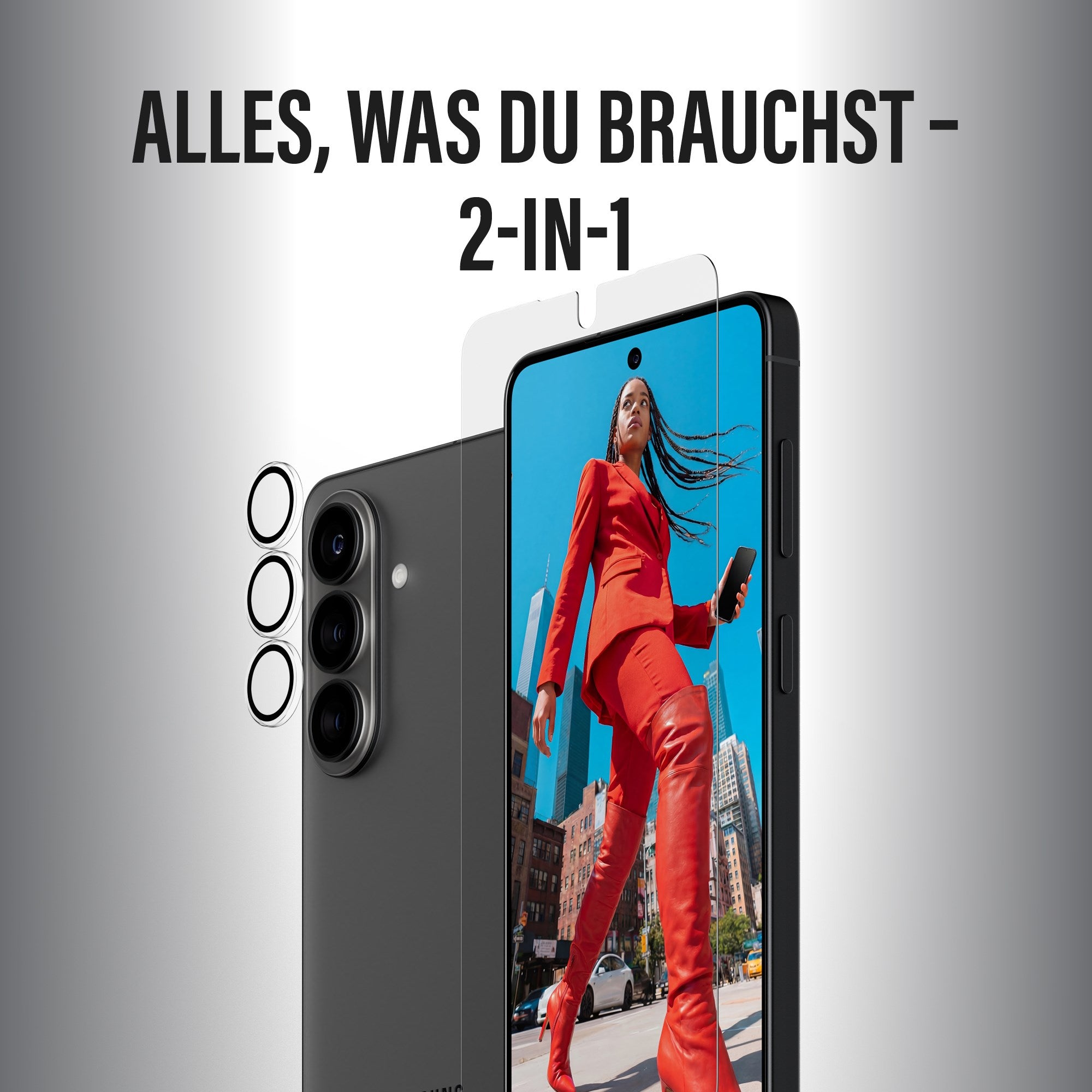 PanzerGlass® Hoops® 2-in-1 Set Samsung Galaxy S26 | Ultra-Wide Fit