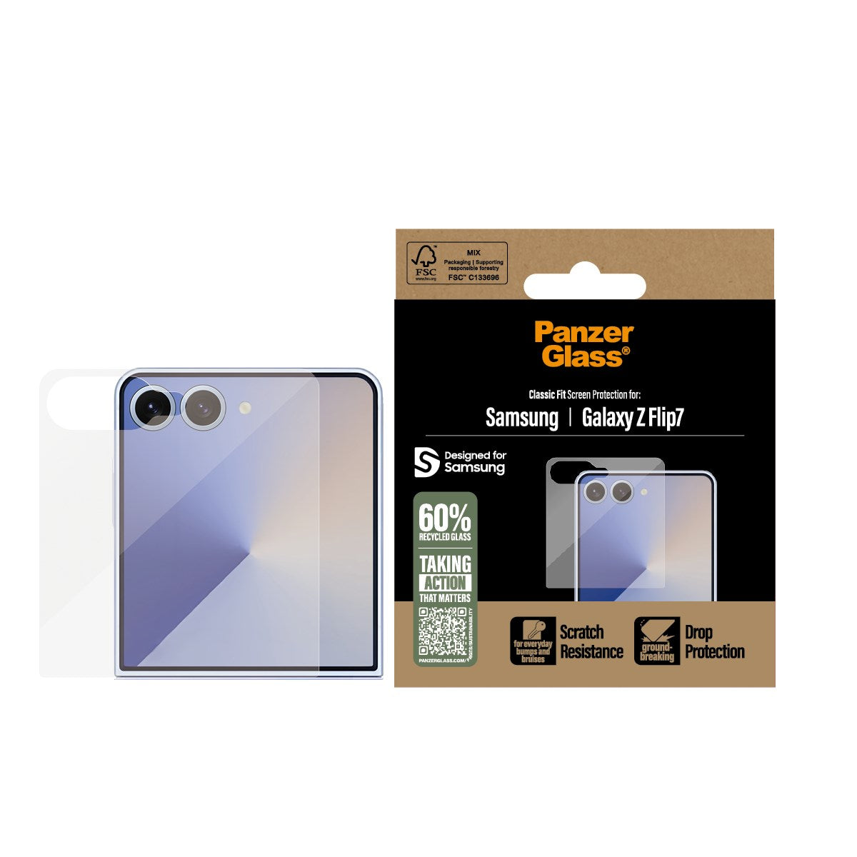 PanzerGlass® Displayschutz Samsung Galaxy Z Flip7 | Classic Fit