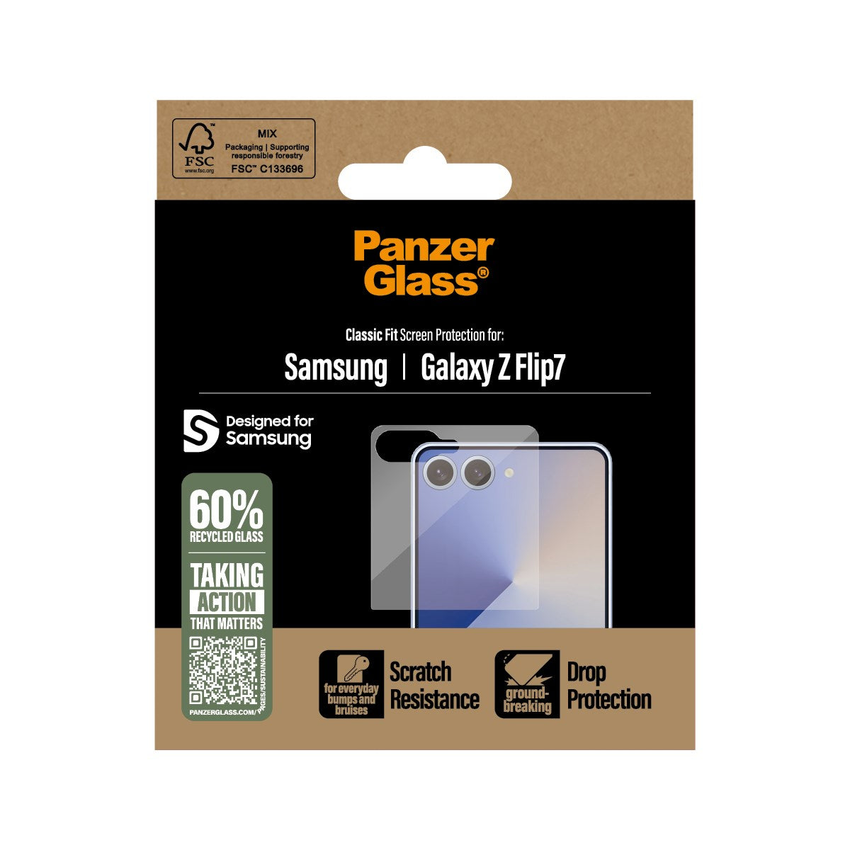PanzerGlass® Displayschutz Samsung Galaxy Z Flip7 | Classic Fit