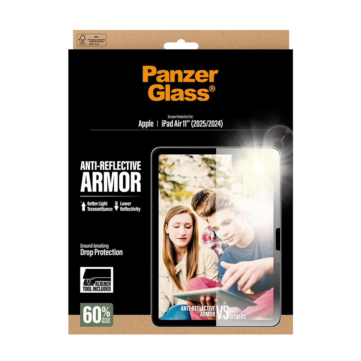 PanzerGlass® Anti-Reflective Armor Displayschutz iPad Air 11