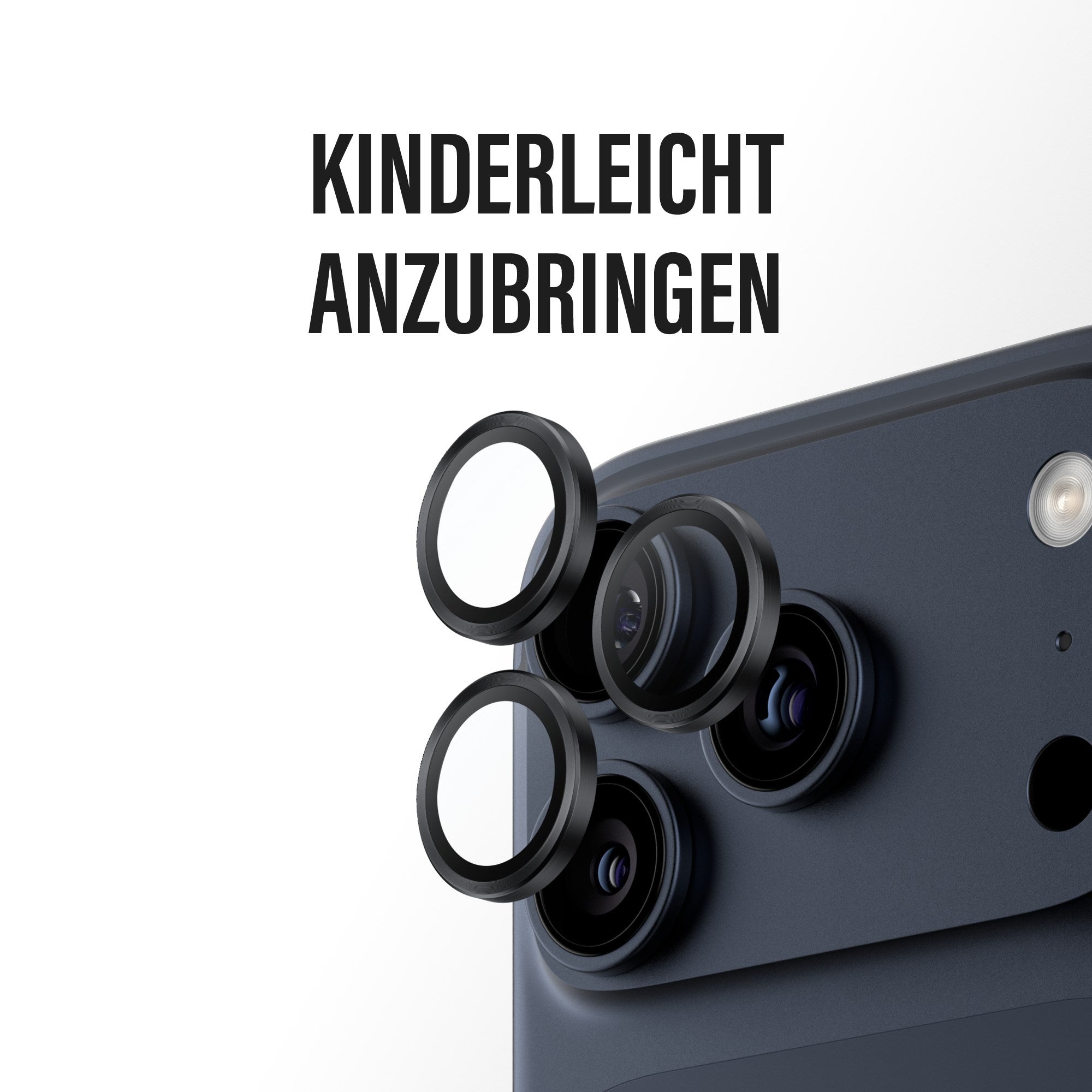 PanzerGlass® Hoops® Kameraschutz Schwarz iPhone 17 Pro | iPhone 17 Pro Max | iPhone 16 Pro | 16 Pro Max