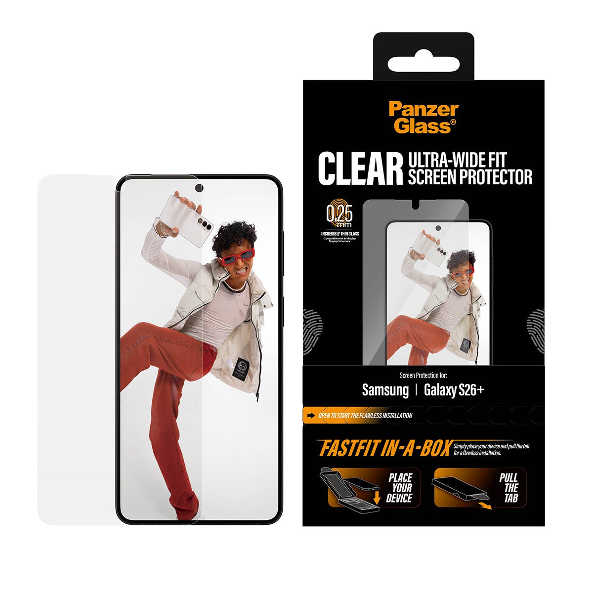 PanzerGlass® Displayschutz Samsung Galaxy S26+ | Ultra-Wide Fit m. FASTFIT IN-A-BOX