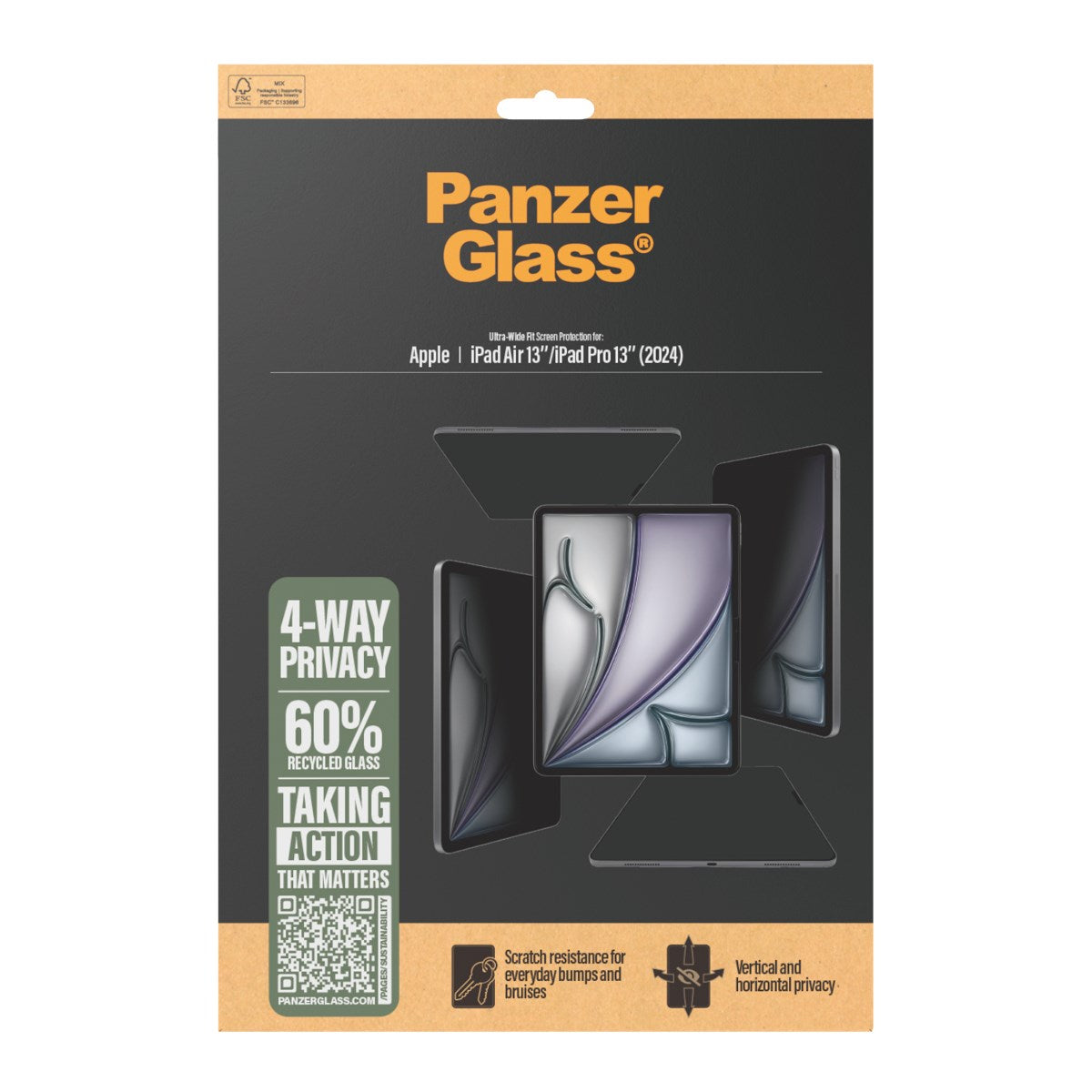 PanzerGlass® 4-Way Privacy Displayschutz iPad Air 13
