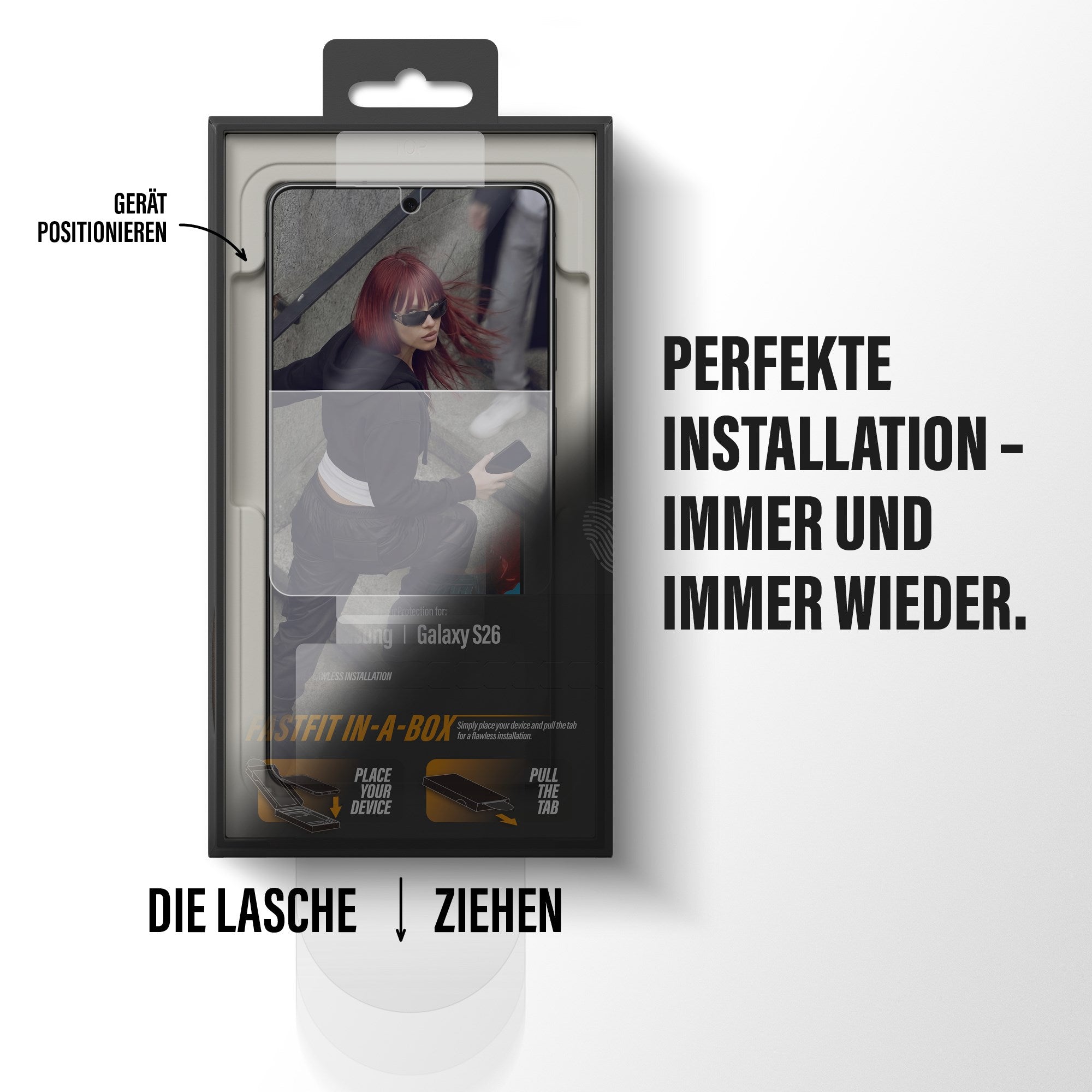 PanzerGlass® 2-Way Privacy Displayschutz Samsung Galaxy S26 | Ultra-Wide Fit m. FASTFIT IN-A-BOX