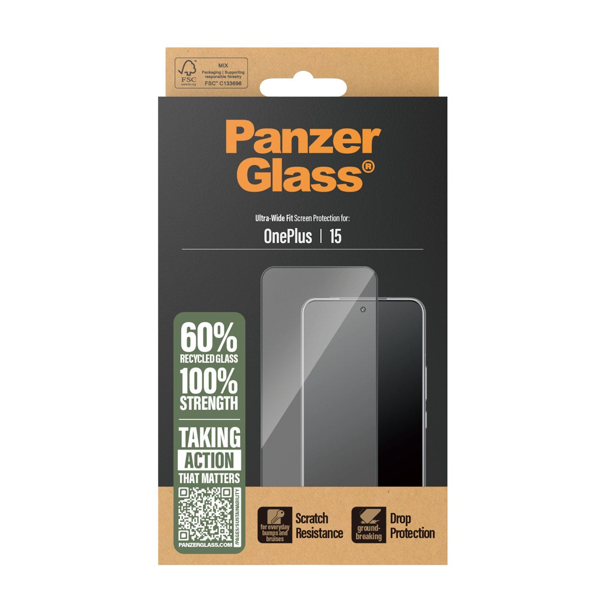 PanzerGlass® Displayschutz OnePlus 15 | Ultra-Wide Fit