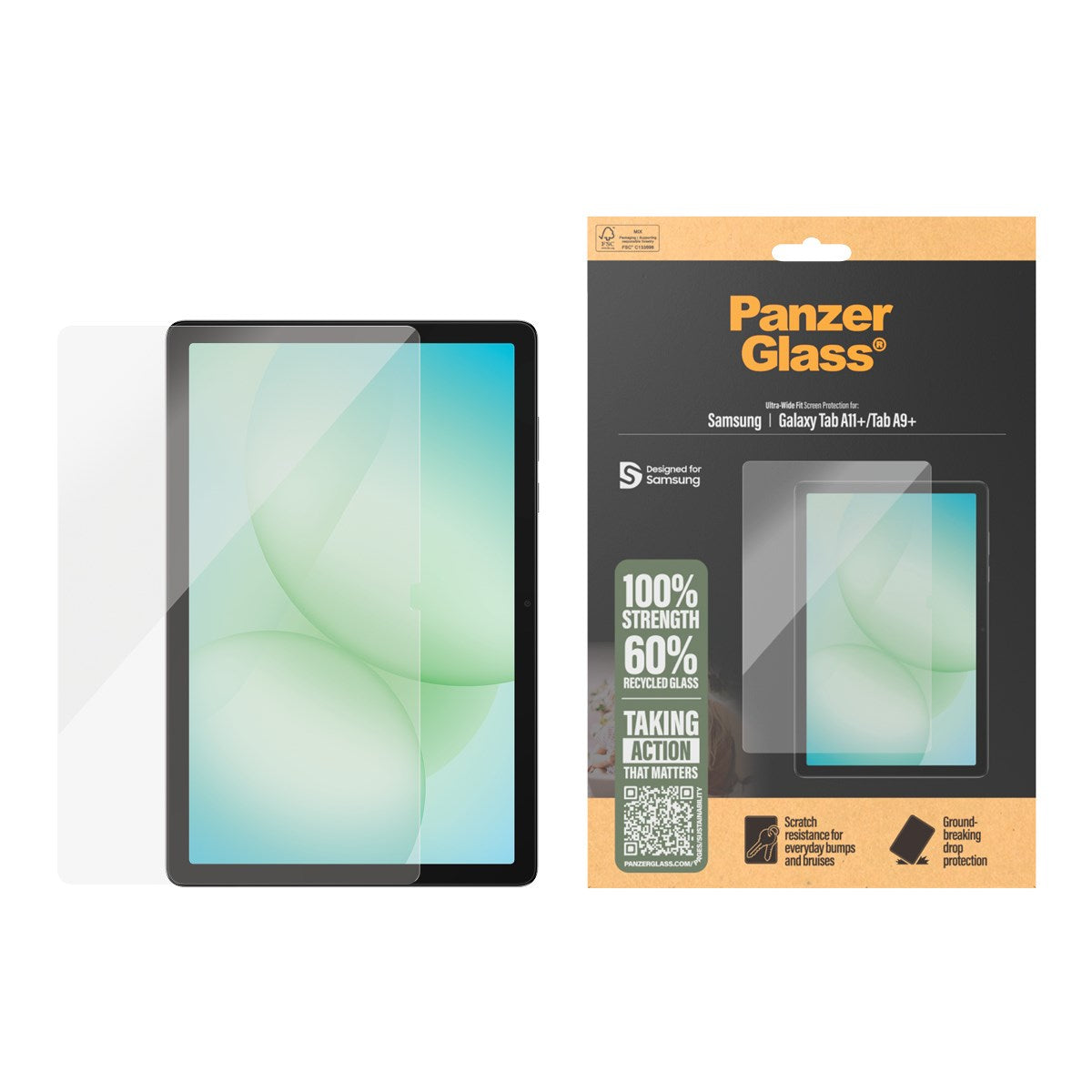 PanzerGlass® Displayschutz Samsung Galaxy Tab A11+ | Tab A9+ | Ultra-Wide Fit