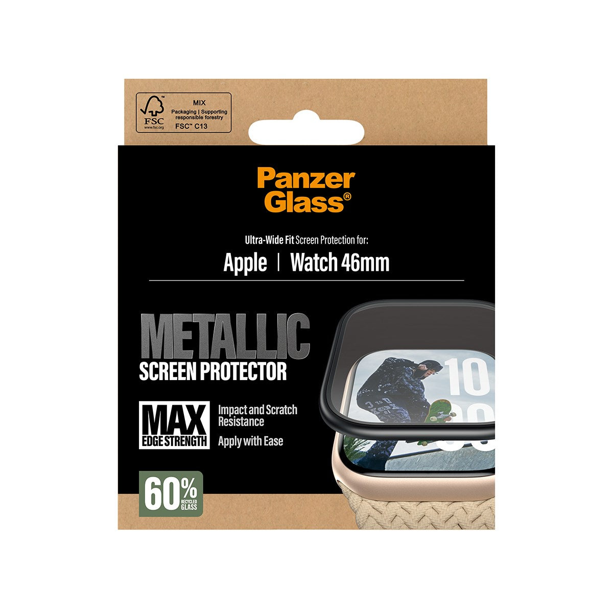 PanzerGlass® Displayschutz Metallic Apple Watch Series 11 | 10 | 46mm