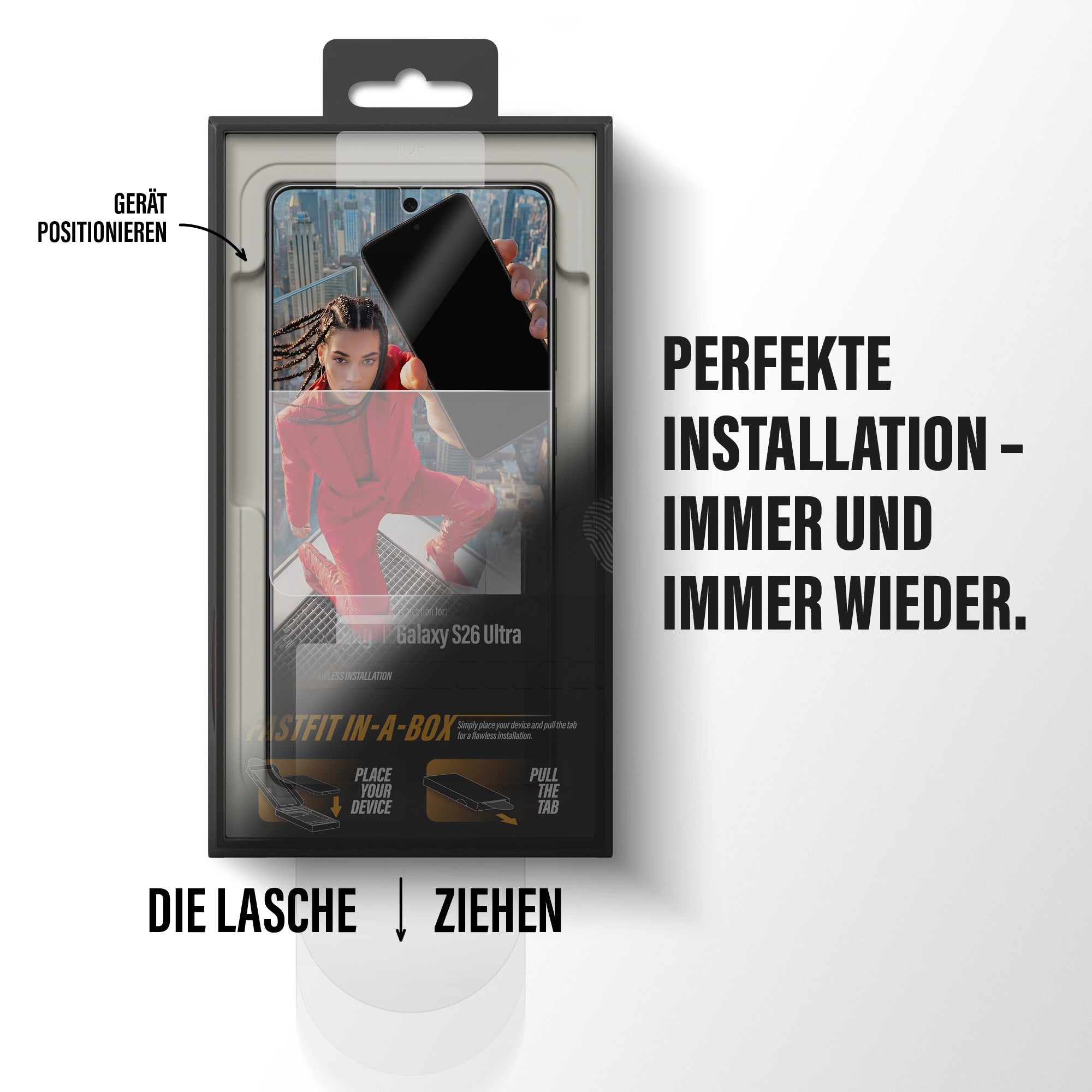 PanzerGlass® Displayschutz Samsung Galaxy S26 Ultra | Ultra-Wide Fit m. FASTFIT IN-A-BOX