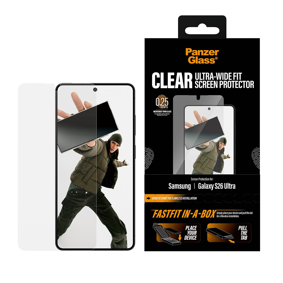 PanzerGlass® Displayschutz Samsung Galaxy S26 Ultra | Ultra-Wide Fit m. FASTFIT IN-A-BOX