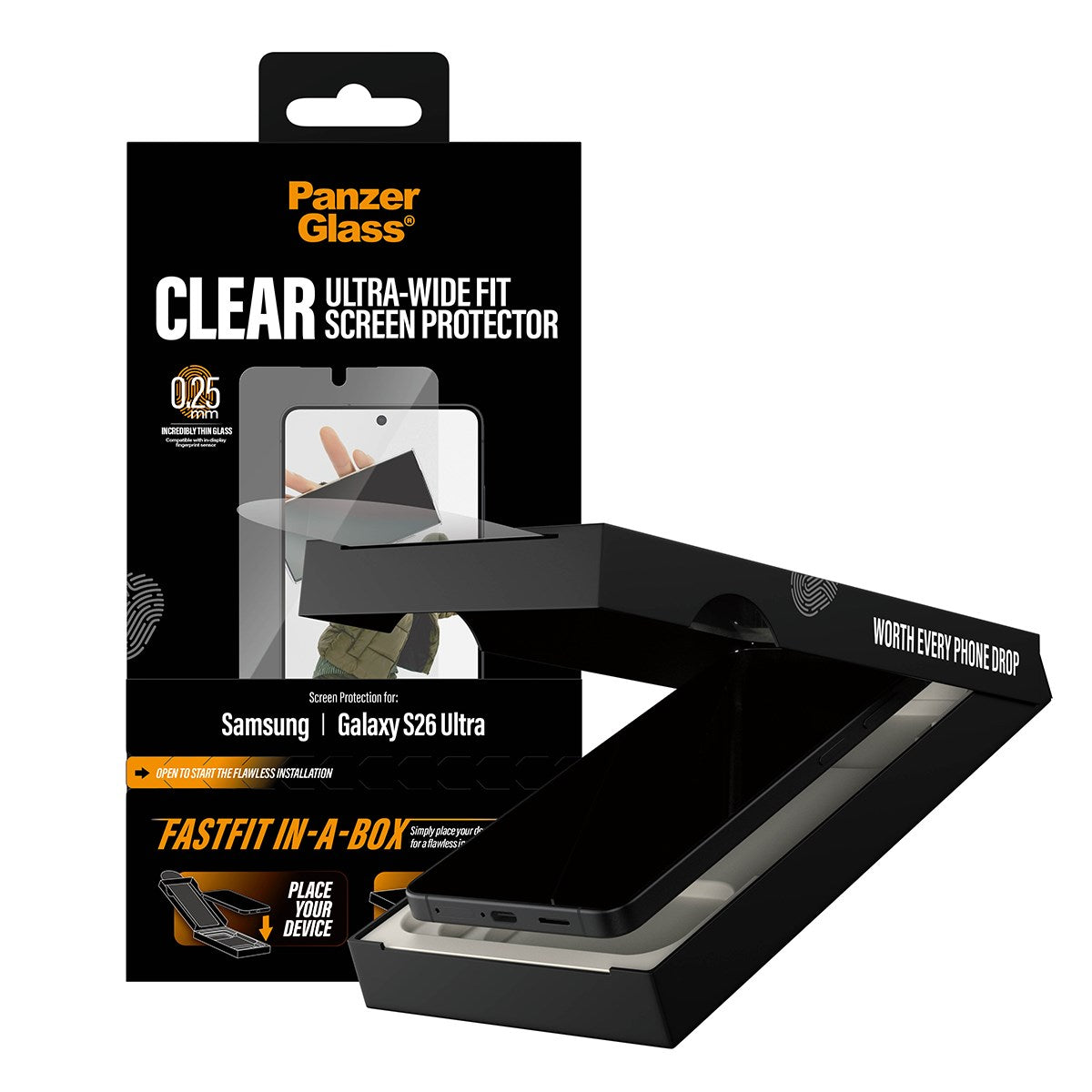 PanzerGlass® Displayschutz Samsung Galaxy S26 Ultra | Ultra-Wide Fit m. FASTFIT IN-A-BOX