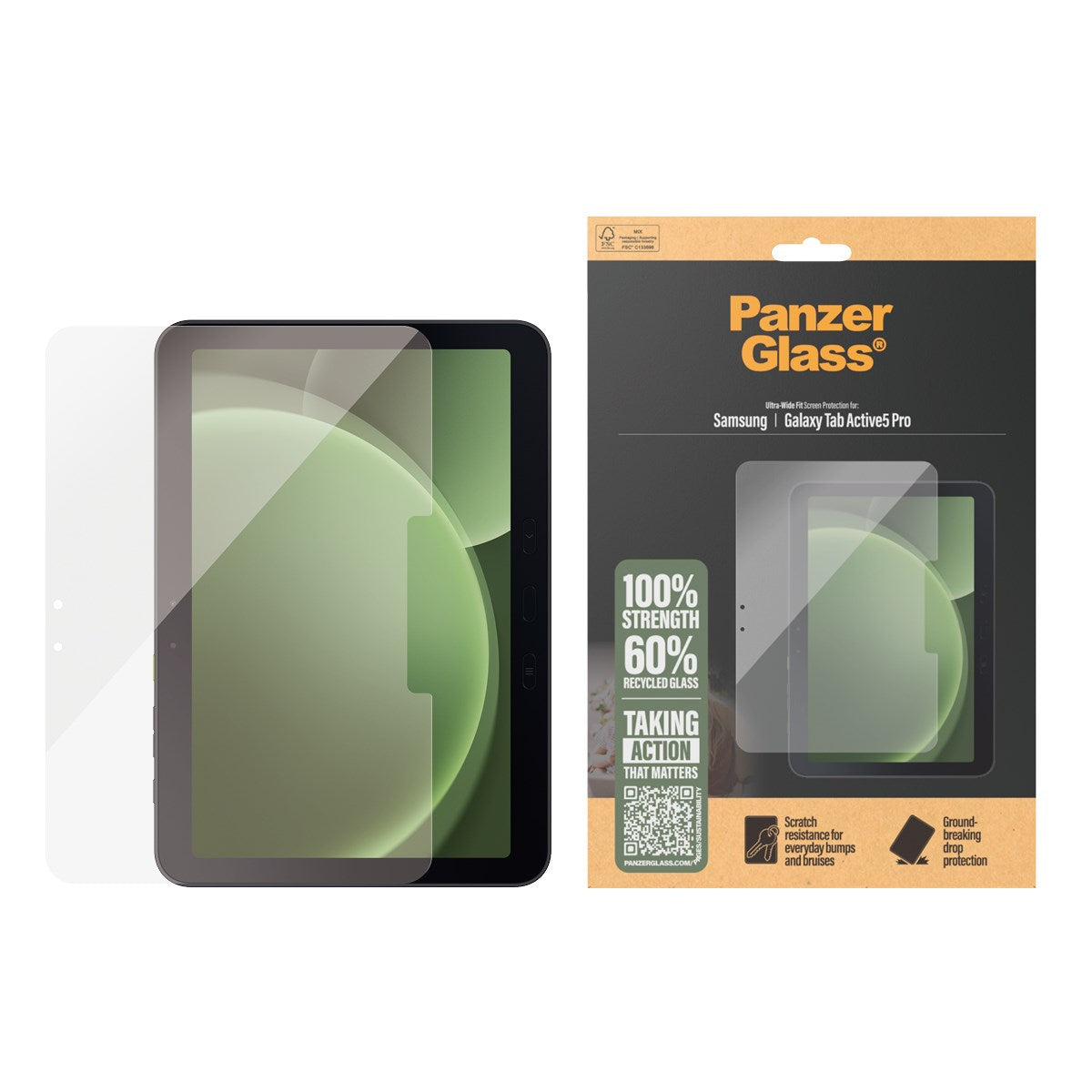 PanzerGlass® Displayschutz Samsung Galaxy Tab Active5 Pro | Ultra-Wide Fit