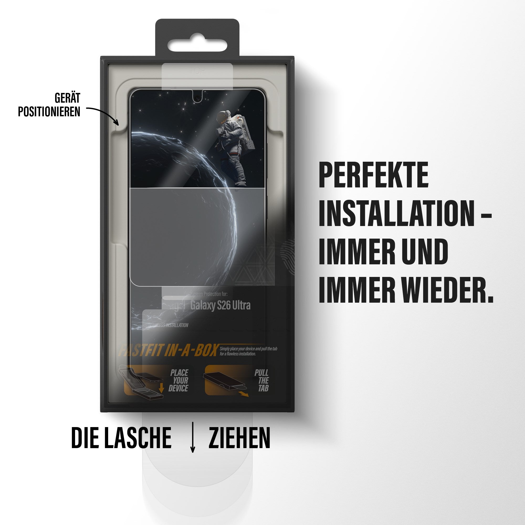 PanzerGlass® Ceramic Displayshutz Samsung Galaxy S26 Ultra | Ultra-Wide Fit m. FASTFIT IN-A-BOX