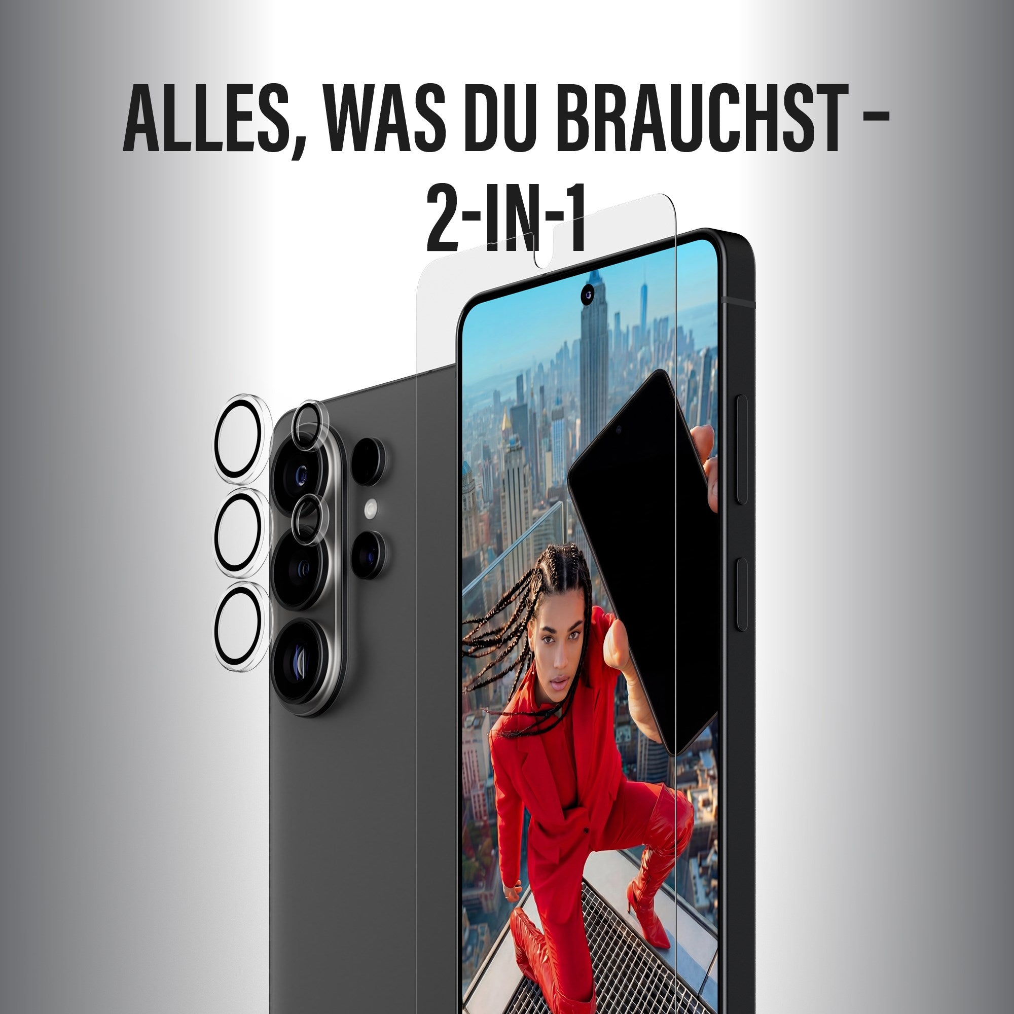 PanzerGlass® Hoops® 2-in-1 Set Samsung Galaxy S26 Ultra | Ultra-Wide Fit