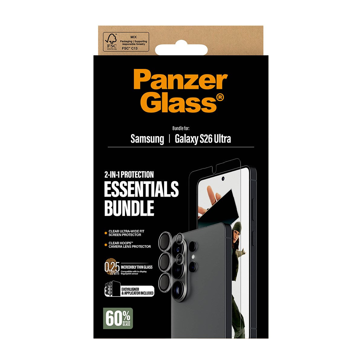 PanzerGlass® Hoops® 2-in-1 Set Samsung Galaxy S26 Ultra | Ultra-Wide Fit