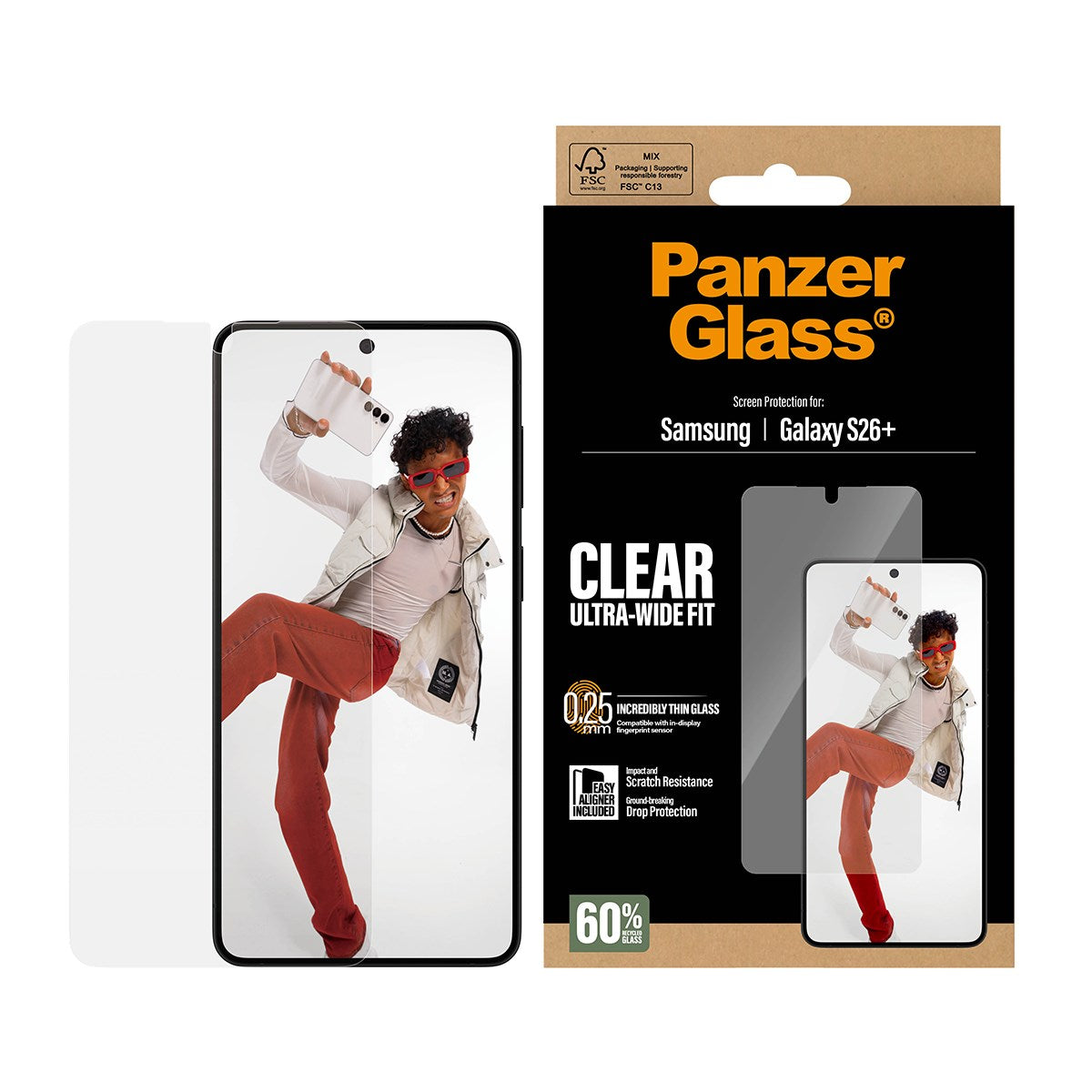 PanzerGlass® Displayschutz Samsung Galaxy S26+ | Ultra-Wide Fit m. EasyAligner