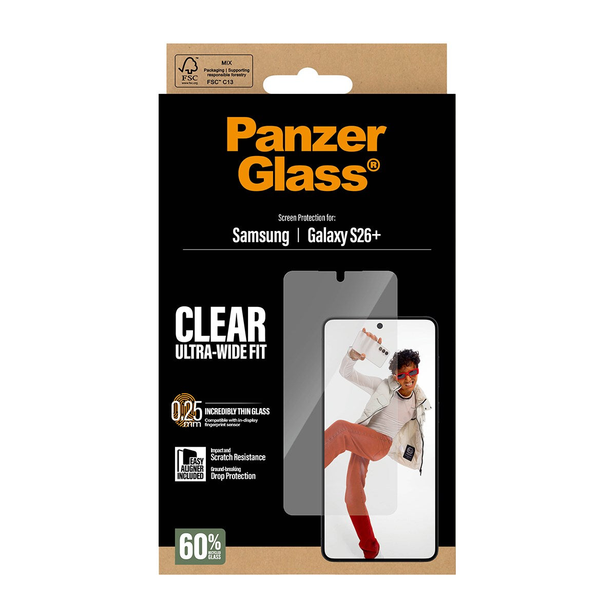 PanzerGlass® Displayschutz Samsung Galaxy S26+ | Ultra-Wide Fit m. EasyAligner