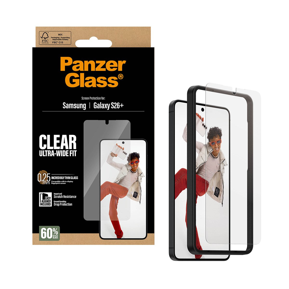 PanzerGlass® Displayschutz Samsung Galaxy S26+ | Ultra-Wide Fit m. EasyAligner
