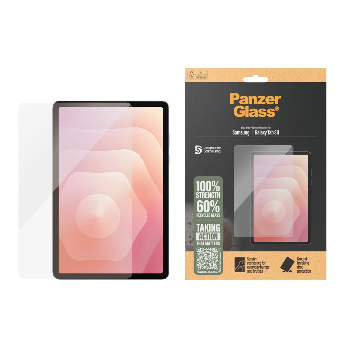 PanzerGlass® Displayschutz Samsung Galaxy Tab S11 | Ultra-Wide Fit