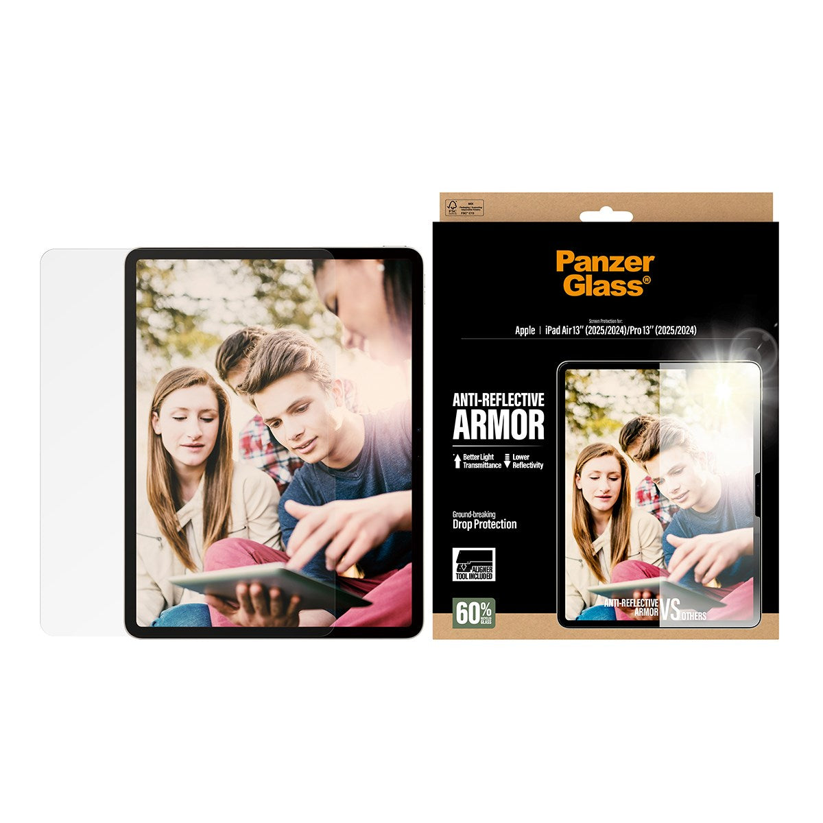 PanzerGlass® Anti-Reflective Armor Displayschutz iPad Air 13