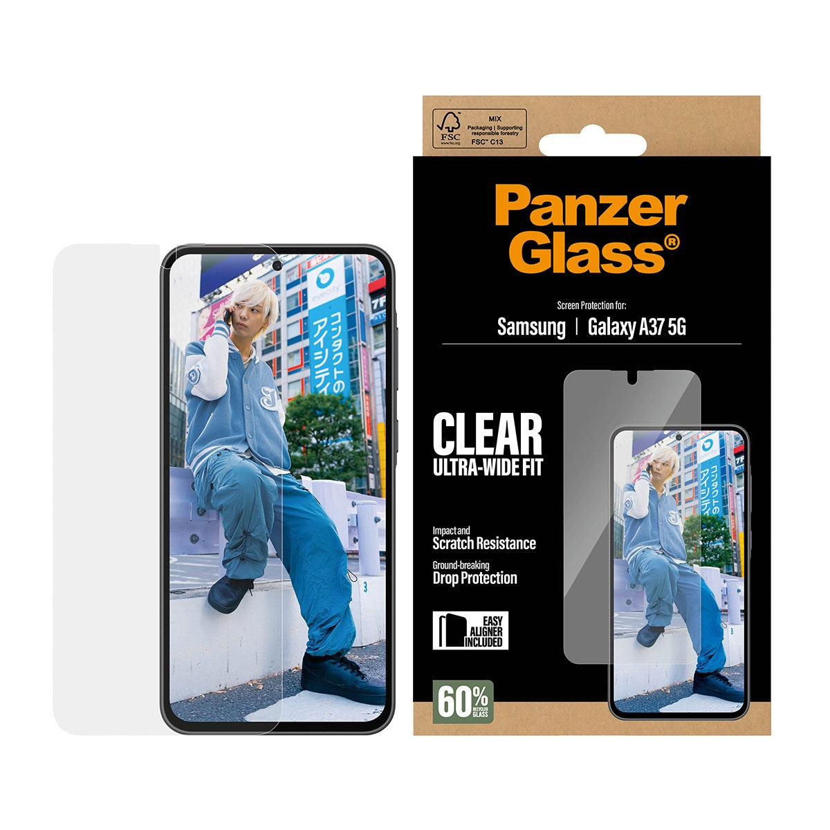 PanzerGlass® Displayschutz Samsung Galaxy A37 5G | Ultra-Wide Fit m. EasyAligner