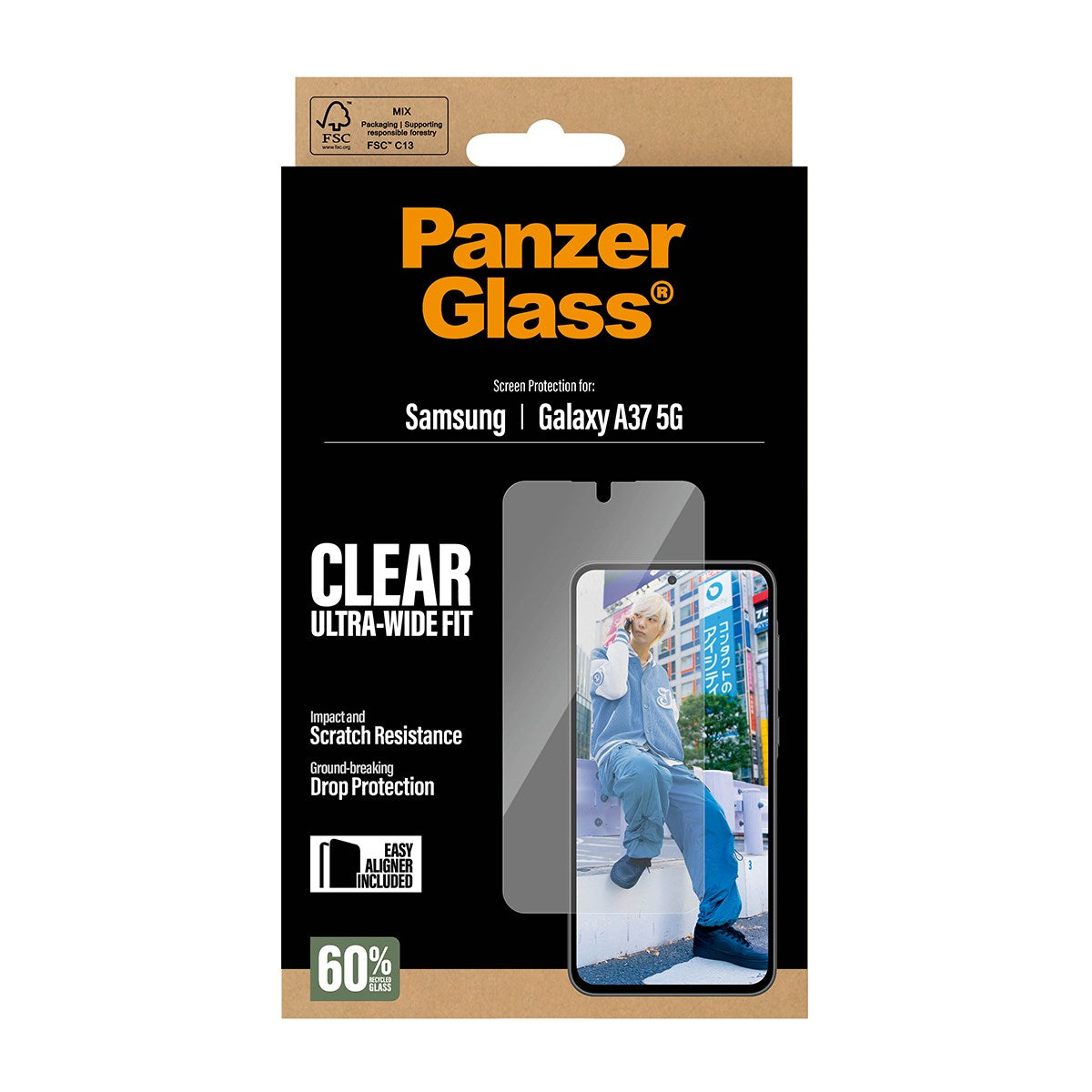 PanzerGlass® Displayschutz Samsung Galaxy A37 5G | Ultra-Wide Fit m. EasyAligner