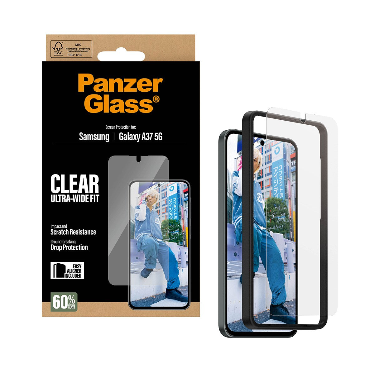 PanzerGlass® Displayschutz Samsung Galaxy A37 5G | Ultra-Wide Fit m. EasyAligner