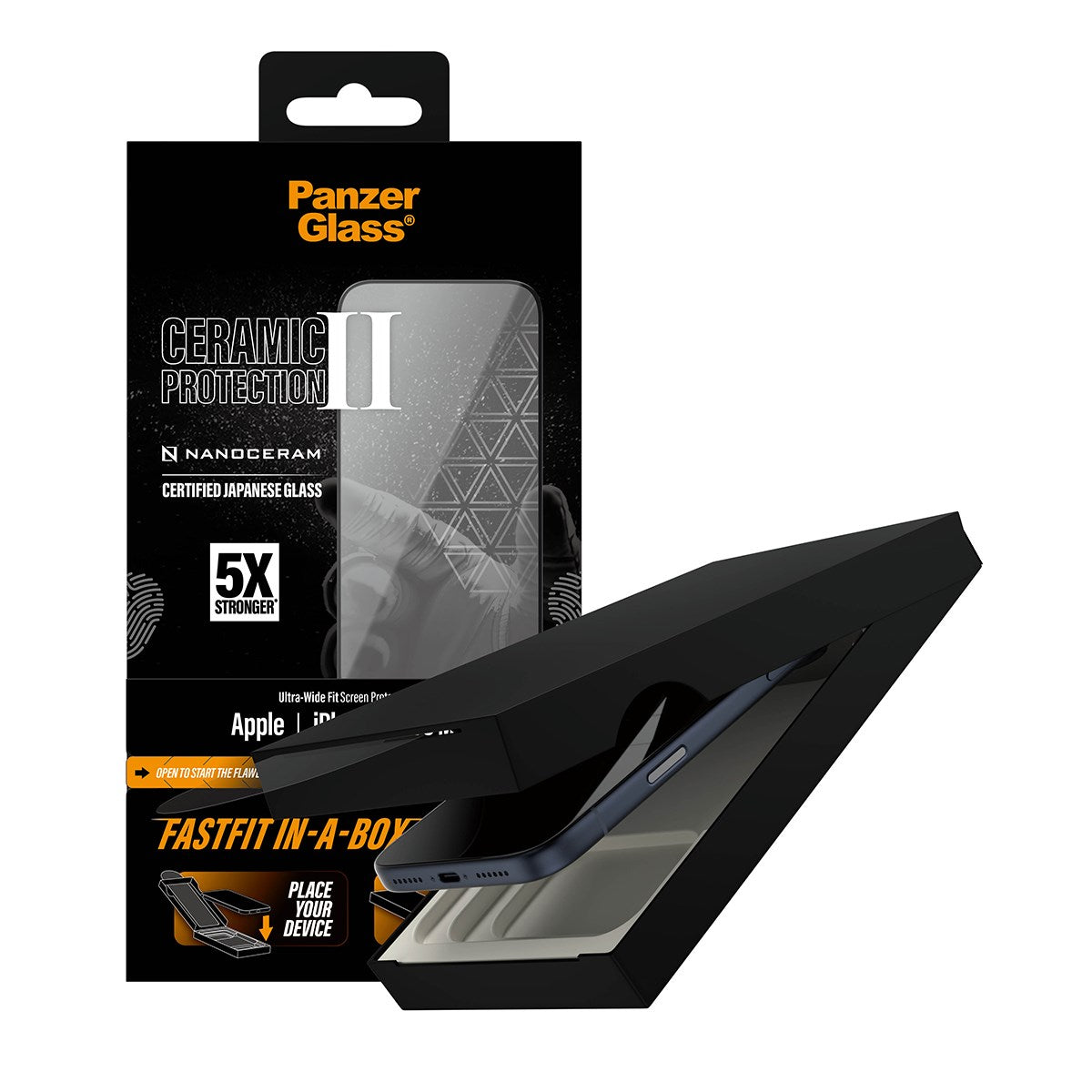 PanzerGlass® Ceramic Displayschutz iPhone 17 Pro Max | Ultra-Wide Fit m. FASTFIT IN-A-BOX