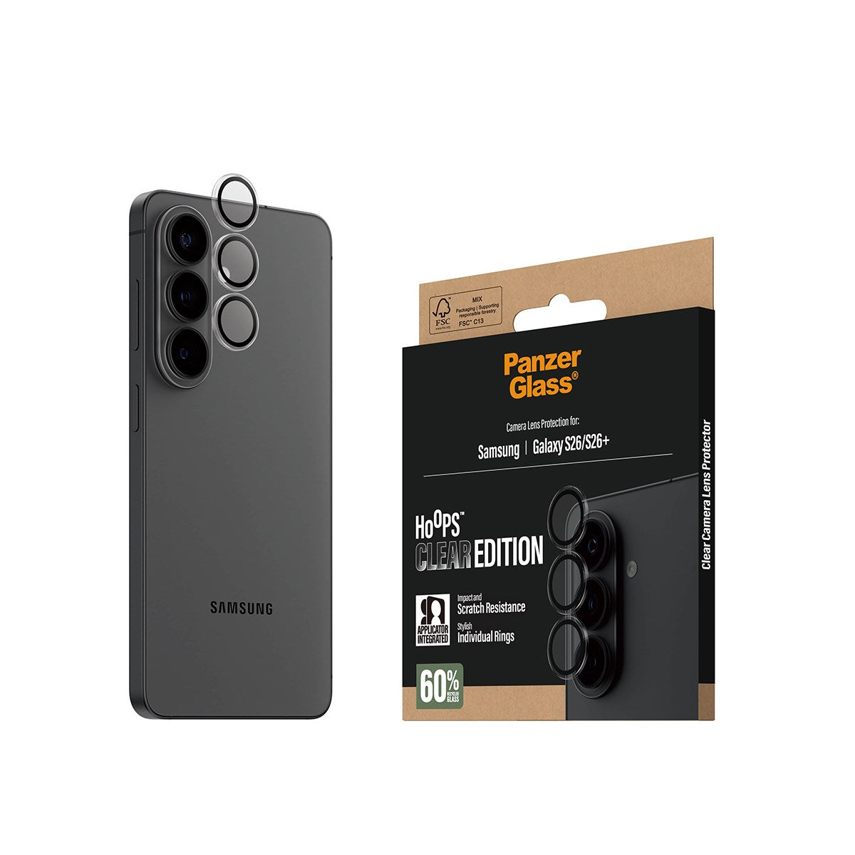 PanzerGlass® Hoops® Kameraschutz Transparent Samsung Galaxy S26 | S26+