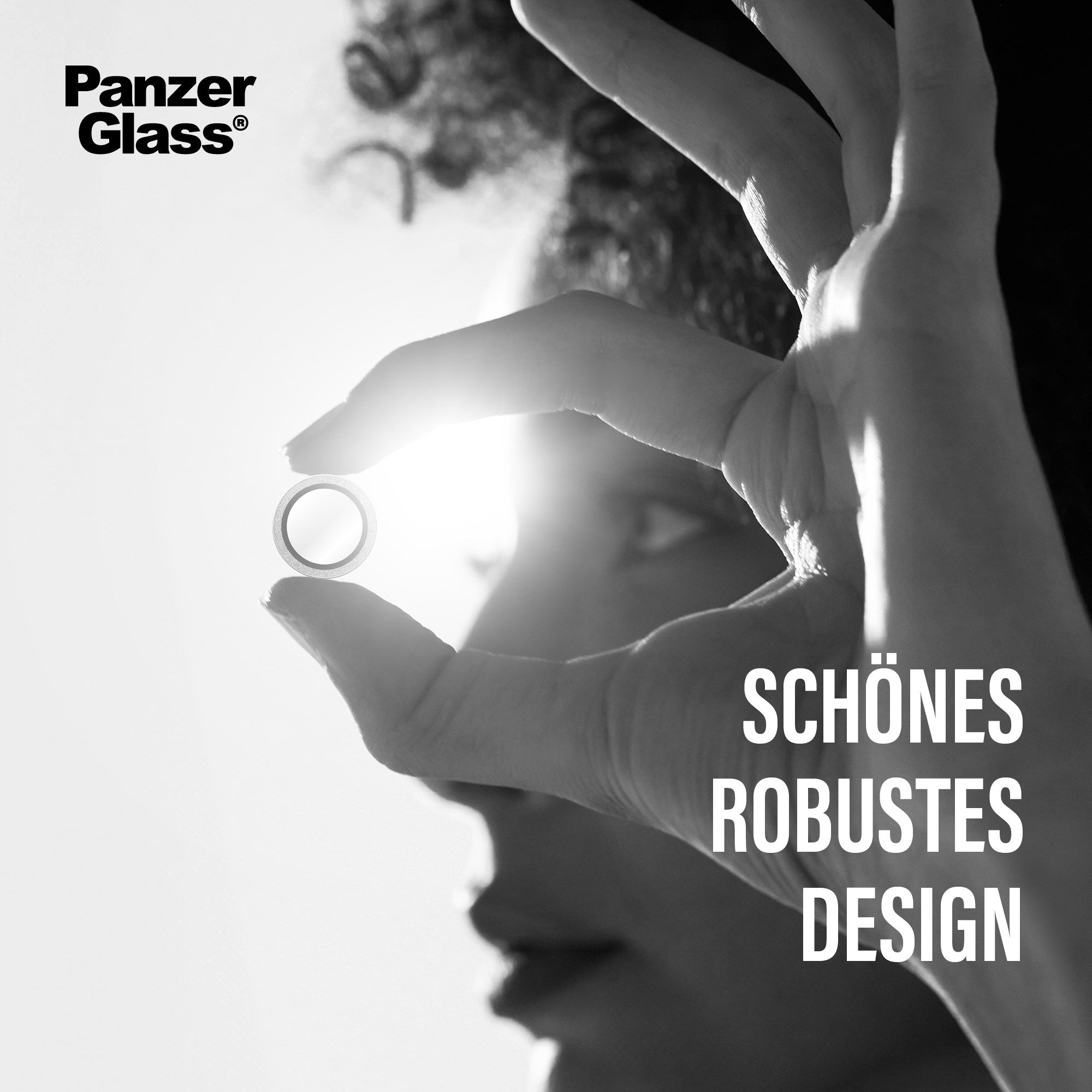 PanzerGlass® Hoops® Kameraschutz Glitter Silber iPhone Air