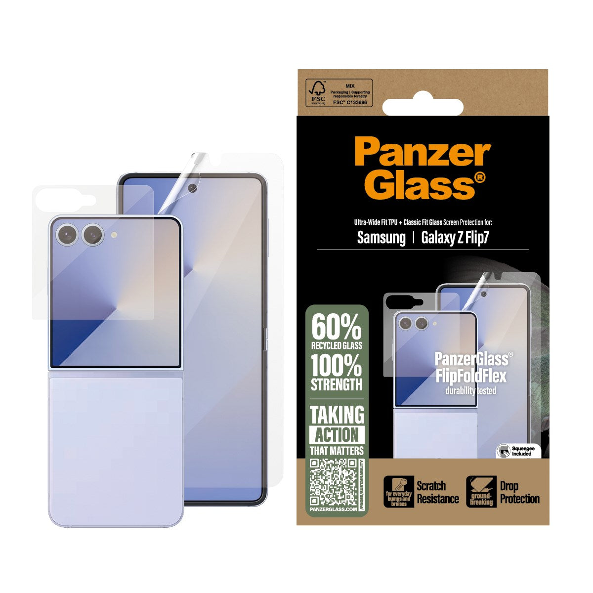 PanzerGlass® Displayschutz Samsung Galaxy Z Flip7 | Glass & Film