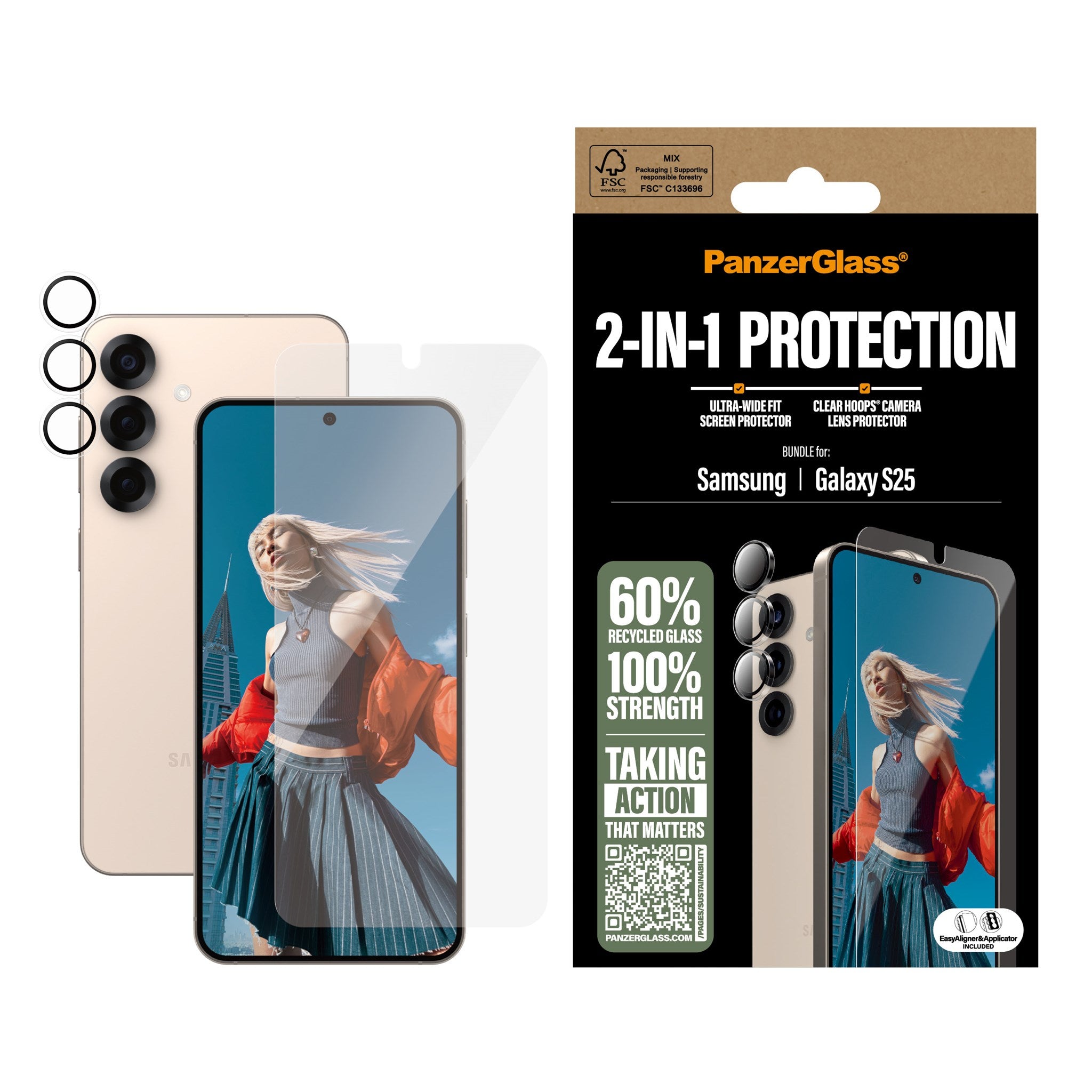 PanzerGlass® 2-in-1 Set Samsung Galaxy S25