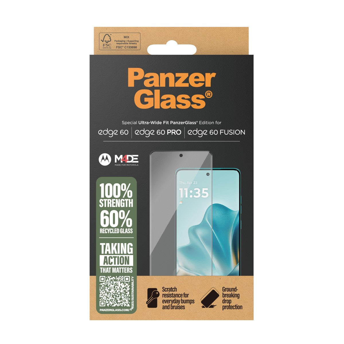 PanzerGlass® Displayschutz Motorola Edge 60 Pro | 60 | 60 Fusion | Ultra-Wide Fit