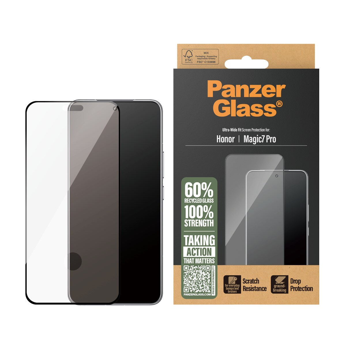 PanzerGlass® Displayschutz Honor Magic7 Pro | Ultra-Wide Fit