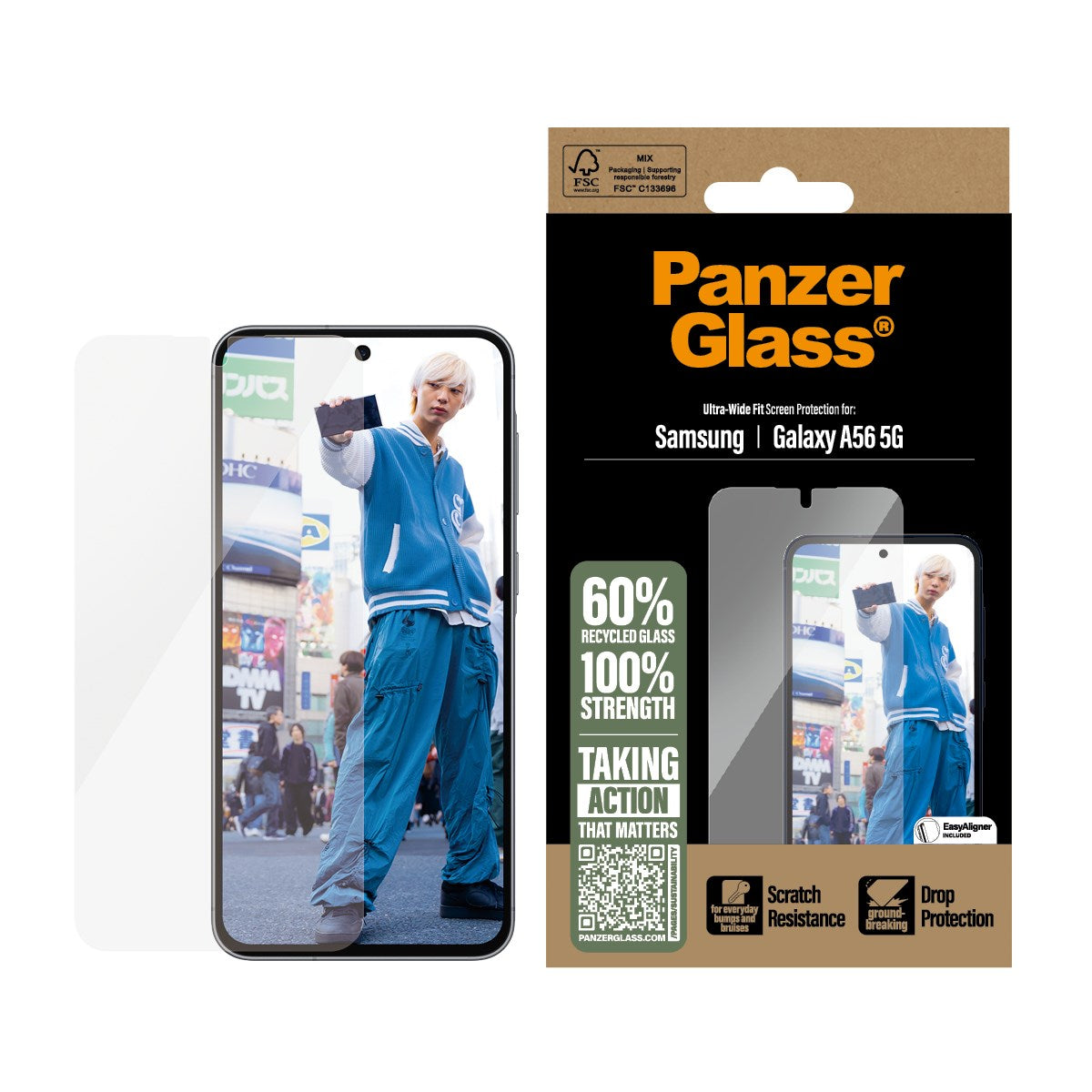 PanzerGlass® Displayschutz Samsung Galaxy A56 5G | Ultra-Wide Fit m. EasyAligner