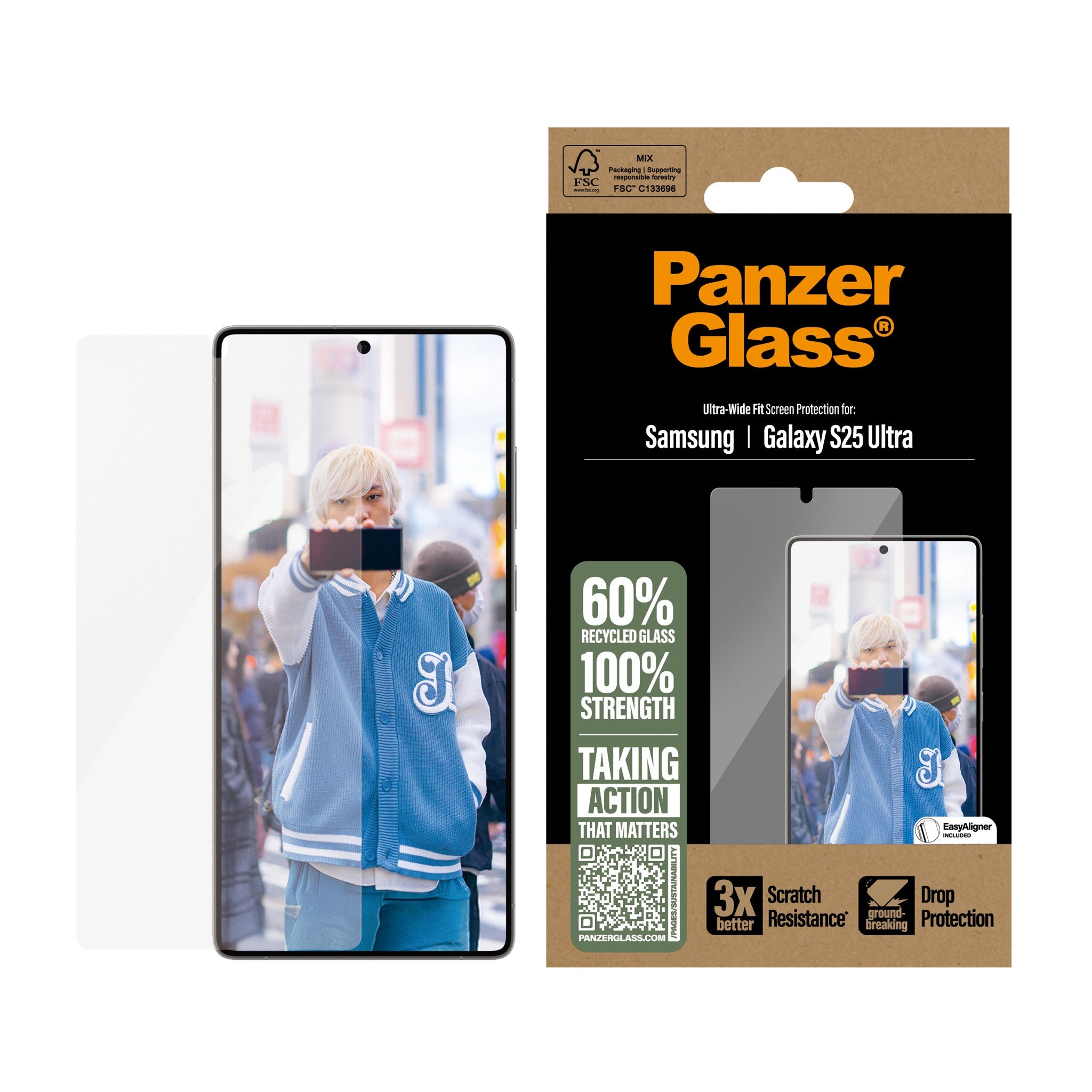 PanzerGlass® Displayschutz Samsung Galaxy S25 Ultra | Ultra-Wide Fit