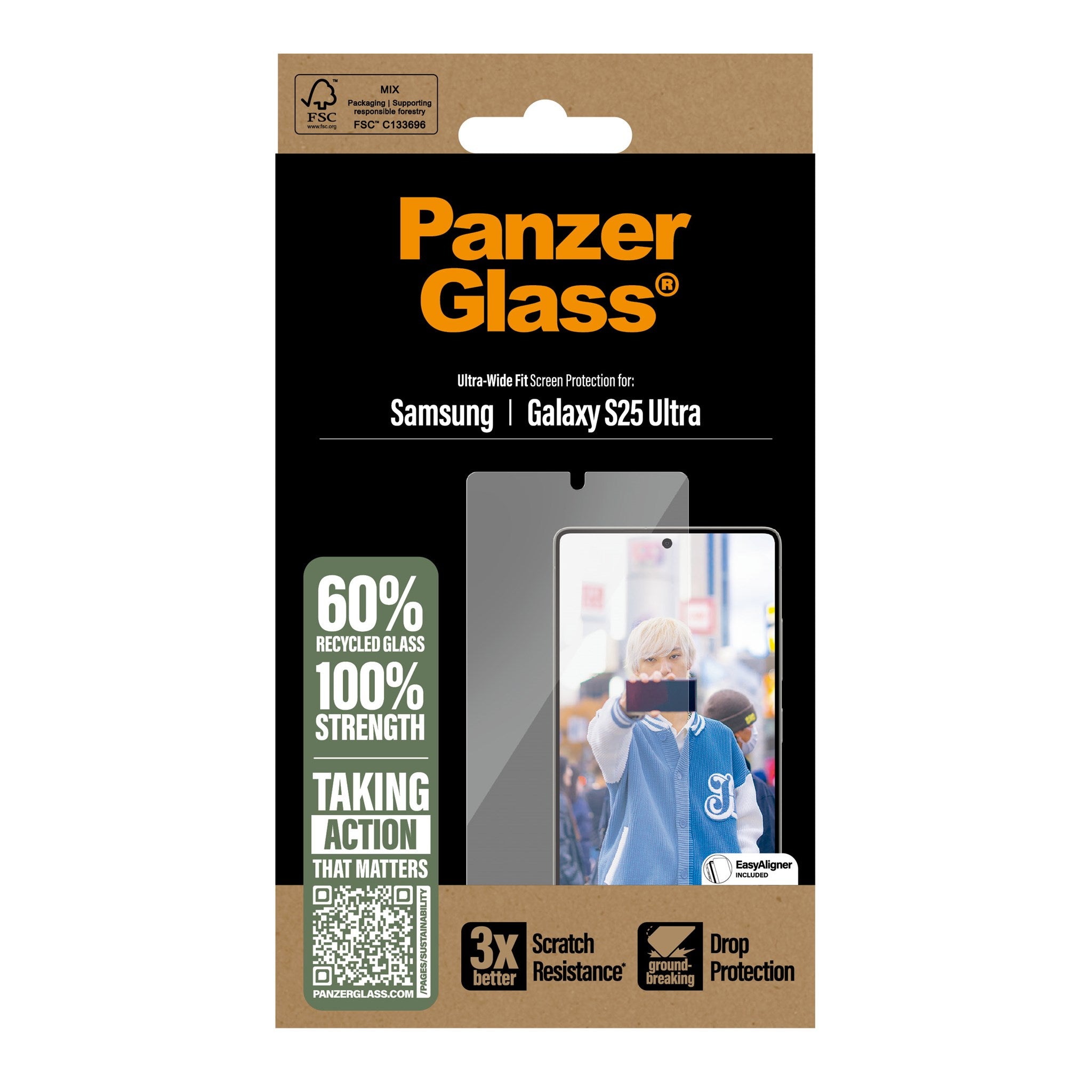 PanzerGlass® Displayschutz Samsung Galaxy S25 Ultra | Ultra-Wide Fit