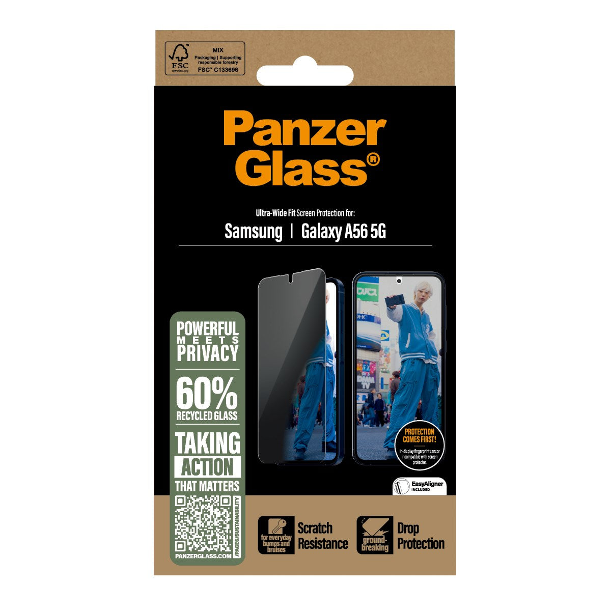 PanzerGlass® Privacy Displayschutz Samsung Galaxy A56 5G | Ultra-Wide Fit