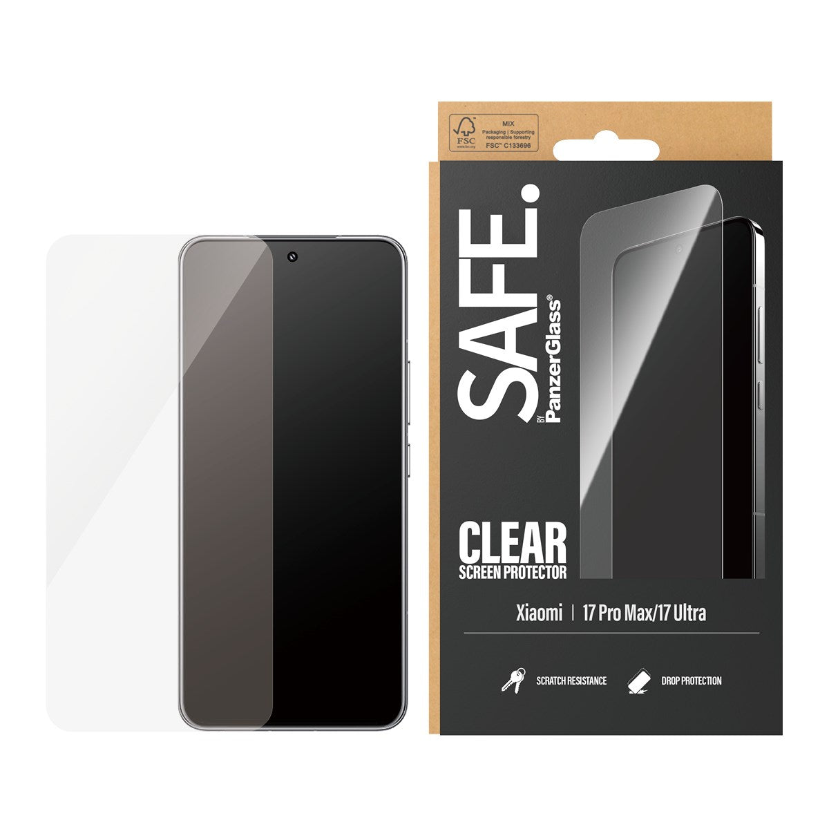 SAFE. by PanzerGlass® Displayschutz Xiaomi 17 Pro Max | 17 Ultra | Ultra-Wide Fit